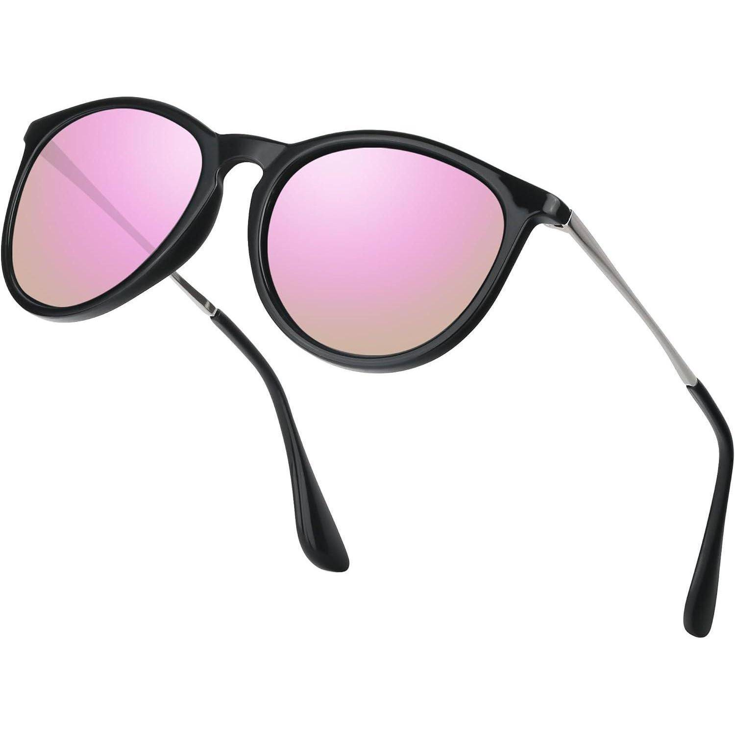 Sonnenbrille polarisiert Damen UV400 Cateye Retro Mode Rosa