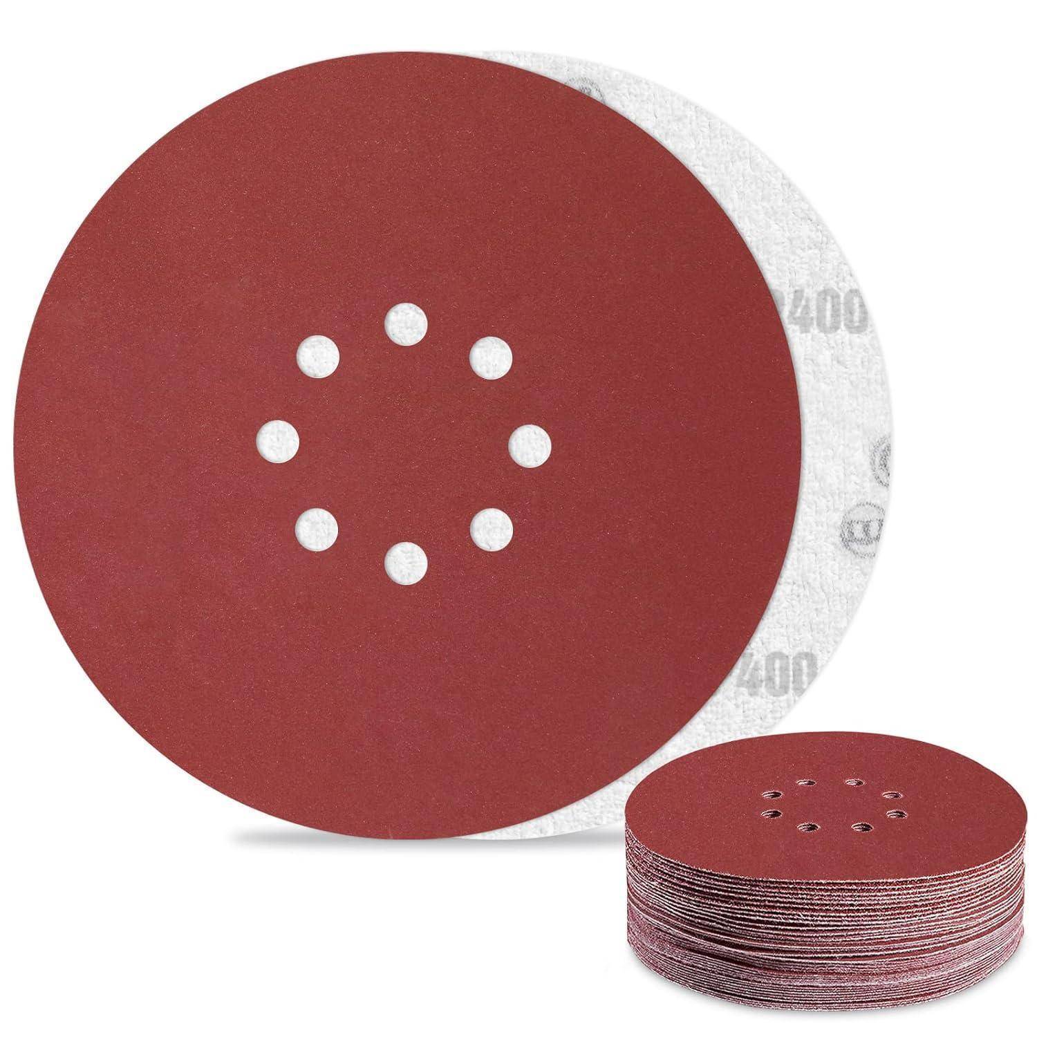 Schleifscheiben 225mm Klett 400 Körnung 30 Stück 8 Loch P400 30PCS