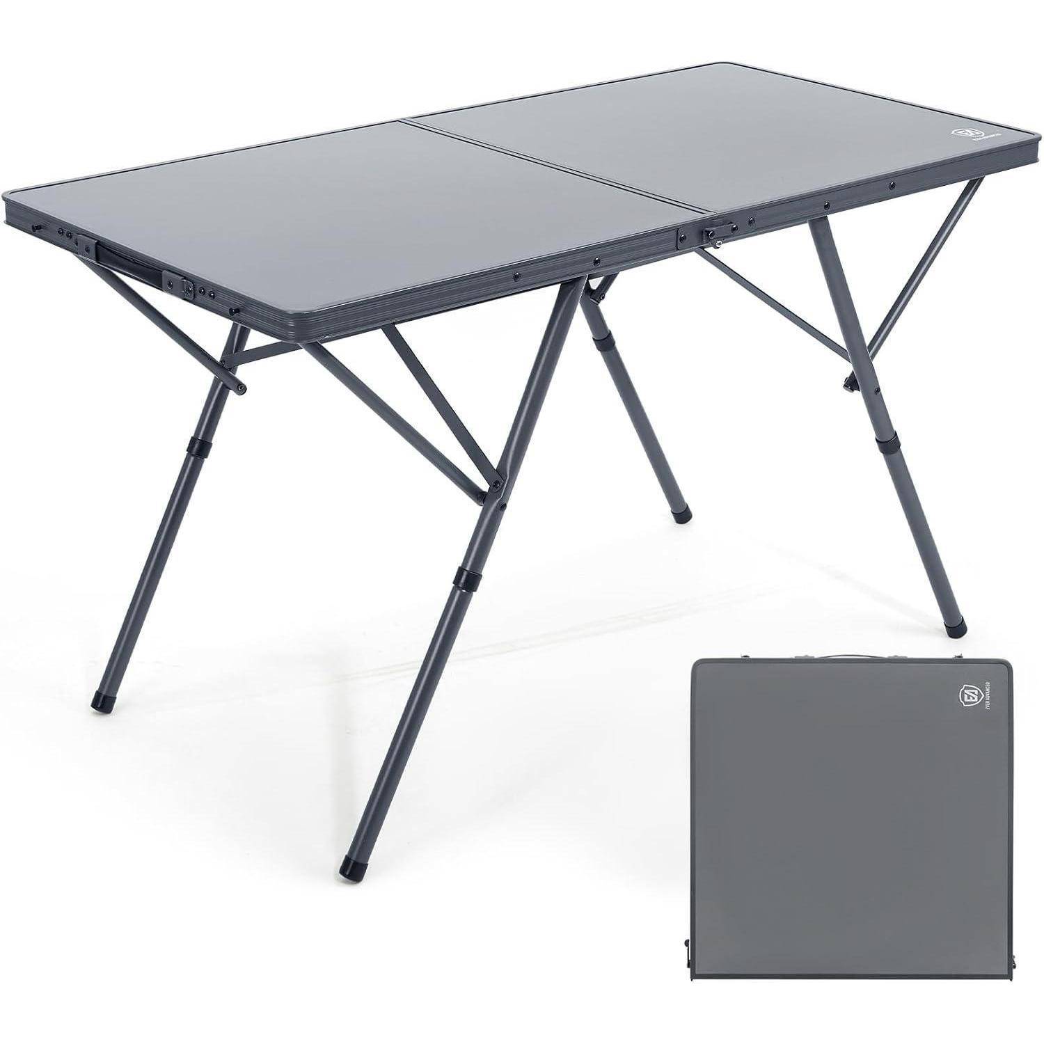 Campingtisch faltbar 120x60cm XL 4-6 Personen 60kg Grau