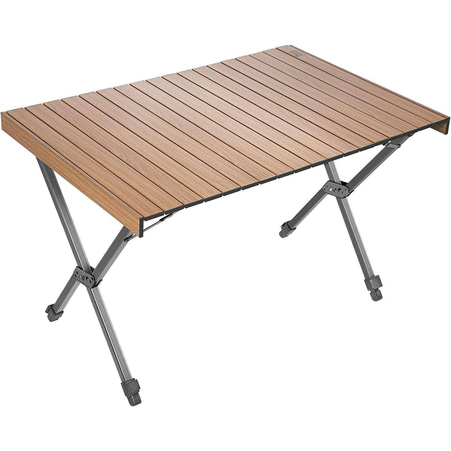Campingtisch klappbar höhenverstellbar Aluminium 108x71cm Braun
