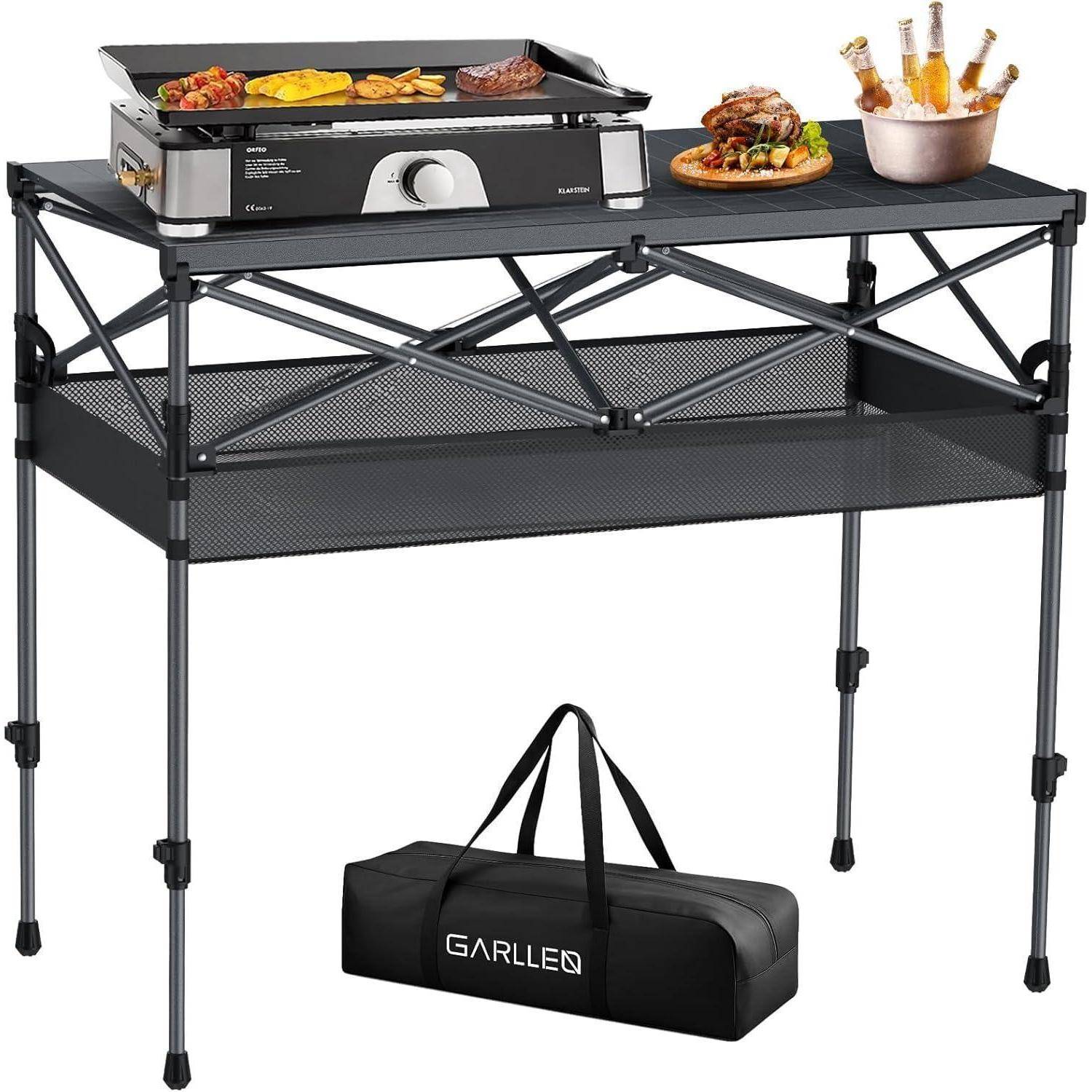 Campingtisch Klappbar 100x50cm Höhenverstellbar 100cm x 50cm x 70 87cm