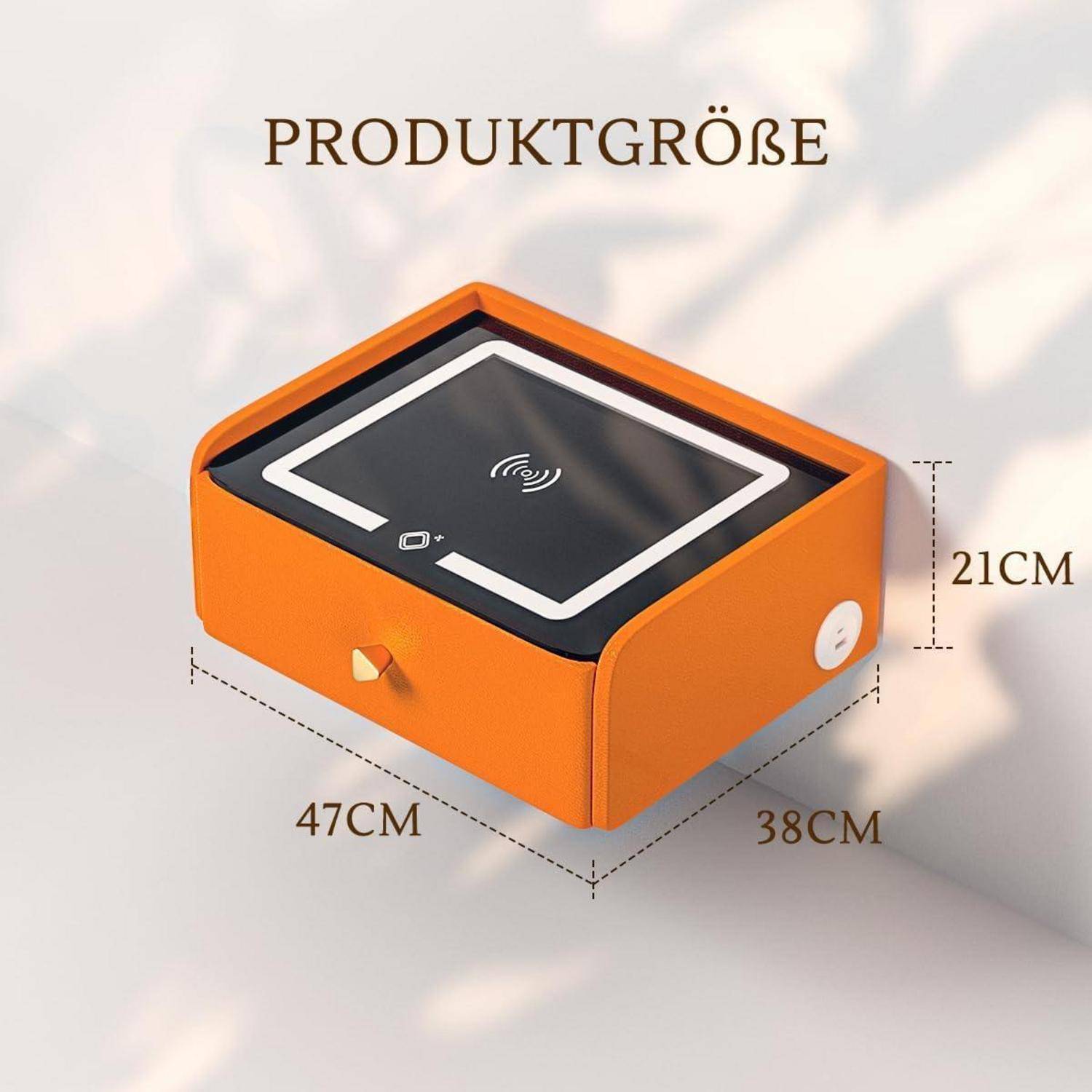 Nachttisch Ladefunktion hängend junge Leute Orange