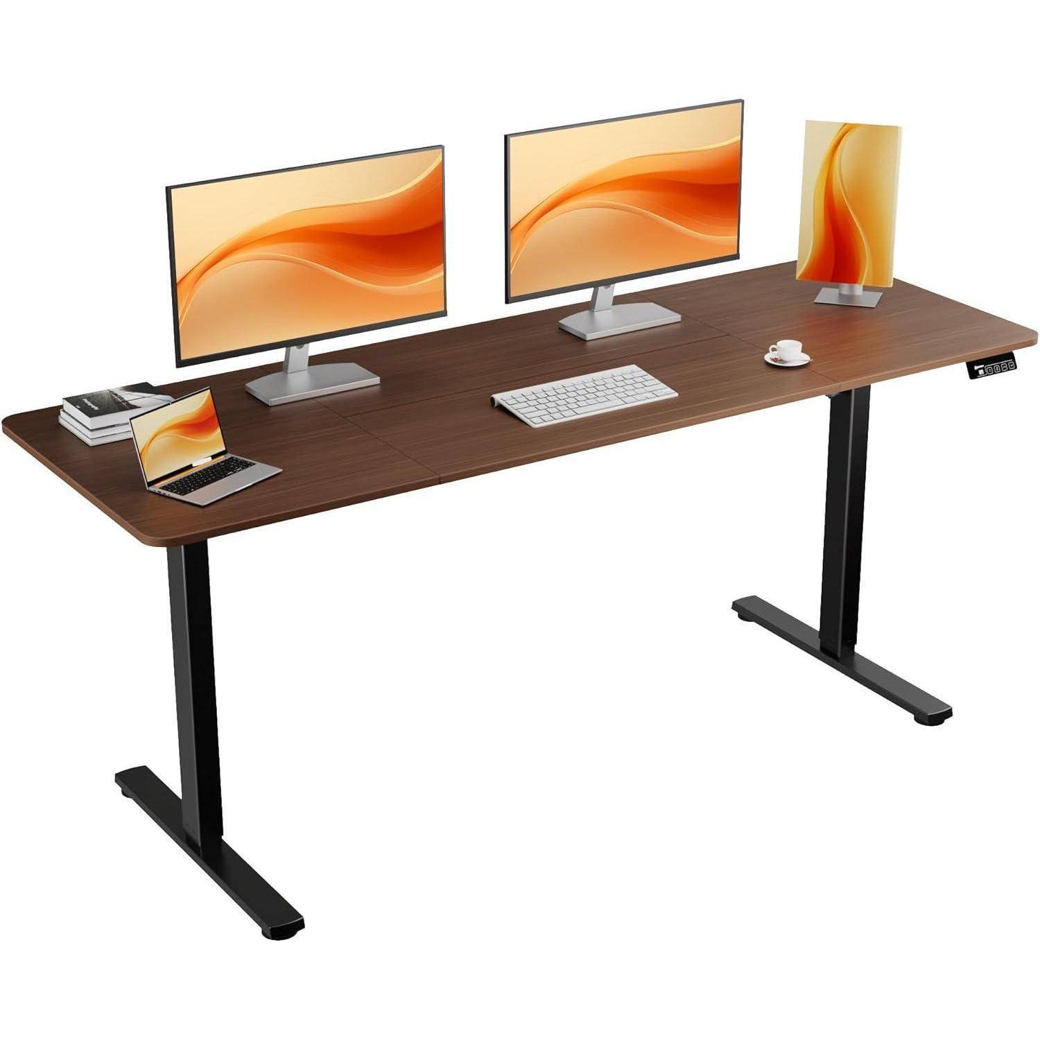 Schreibtisch Höhenverstellbar Elektrisch 170 x 60 cm Schwarznuss
