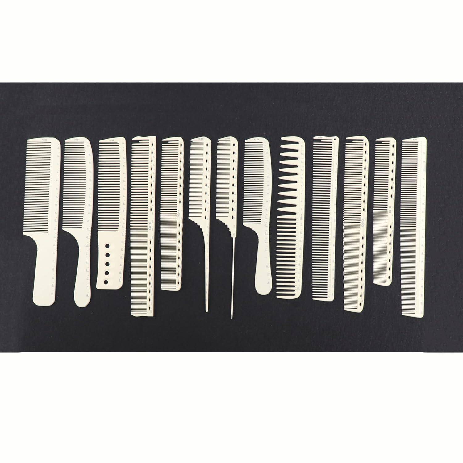 Kamm Barber Carbon Antistatisch Hitzebeständig Set 8teilig Messkämme