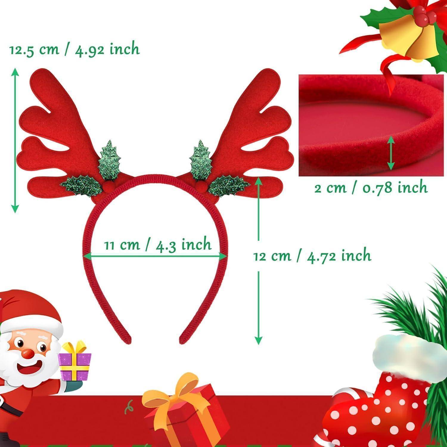 Haarreifen Weihnachtsbrille Set Stirnband Kostüm Lebhafter Stil