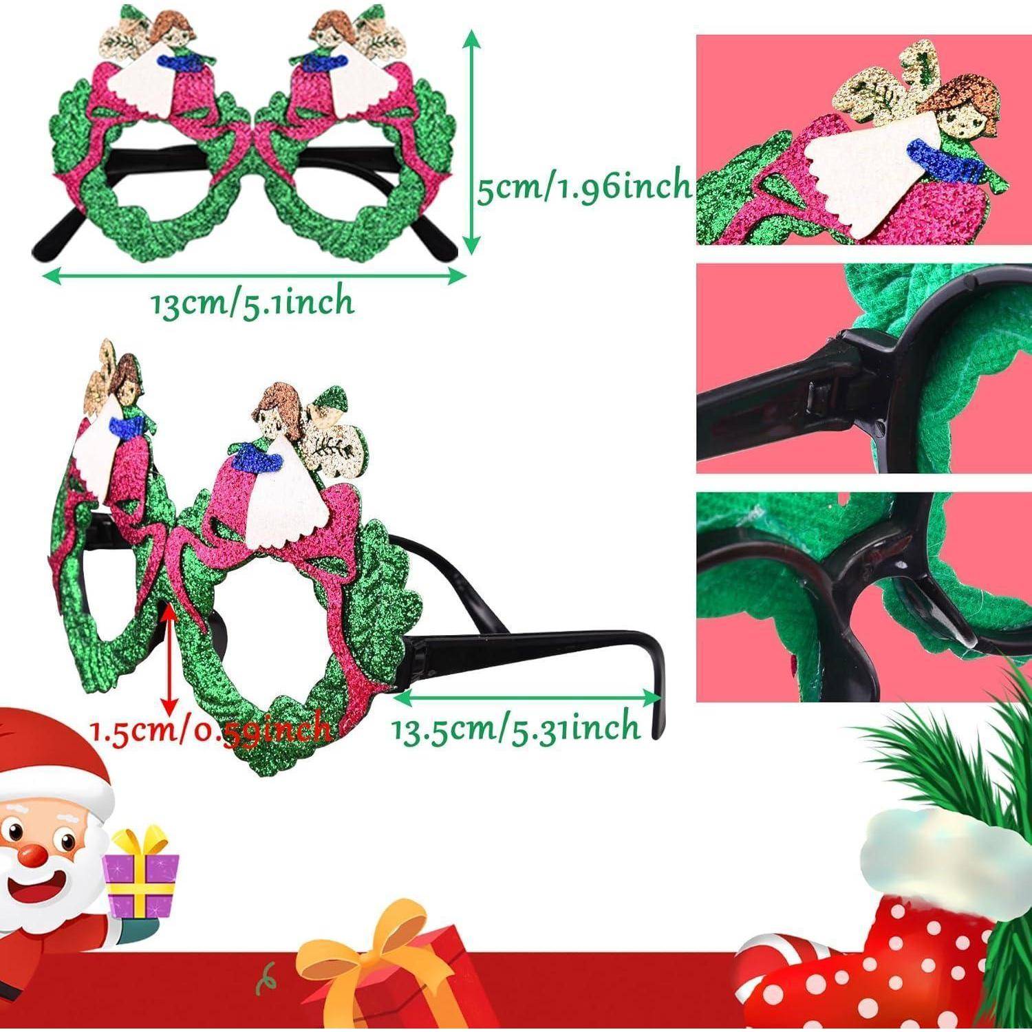 Haarreifen Weihnachtsbrille Set Stirnband Kostüm Lebhafter Stil