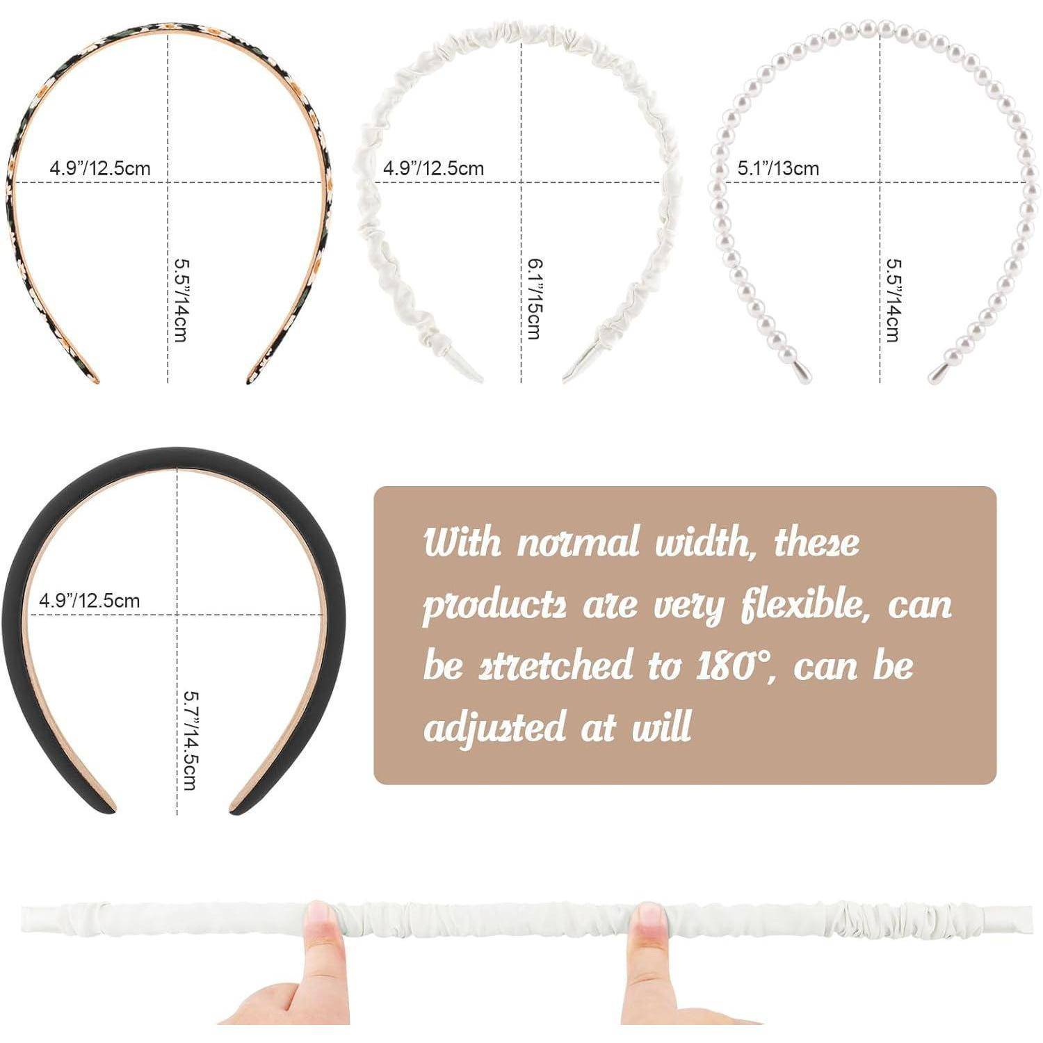 Haarreifen Damen Set Perlenstirnband 7 Pcs Hair Hoop Set A 7