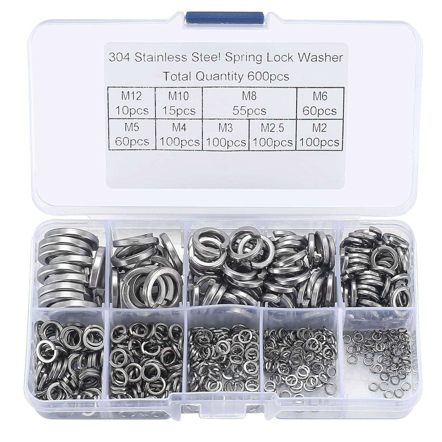 Federringe DIN127 FormB Edelstahl V2A Spiralförmig 600 Stk 600 Silber