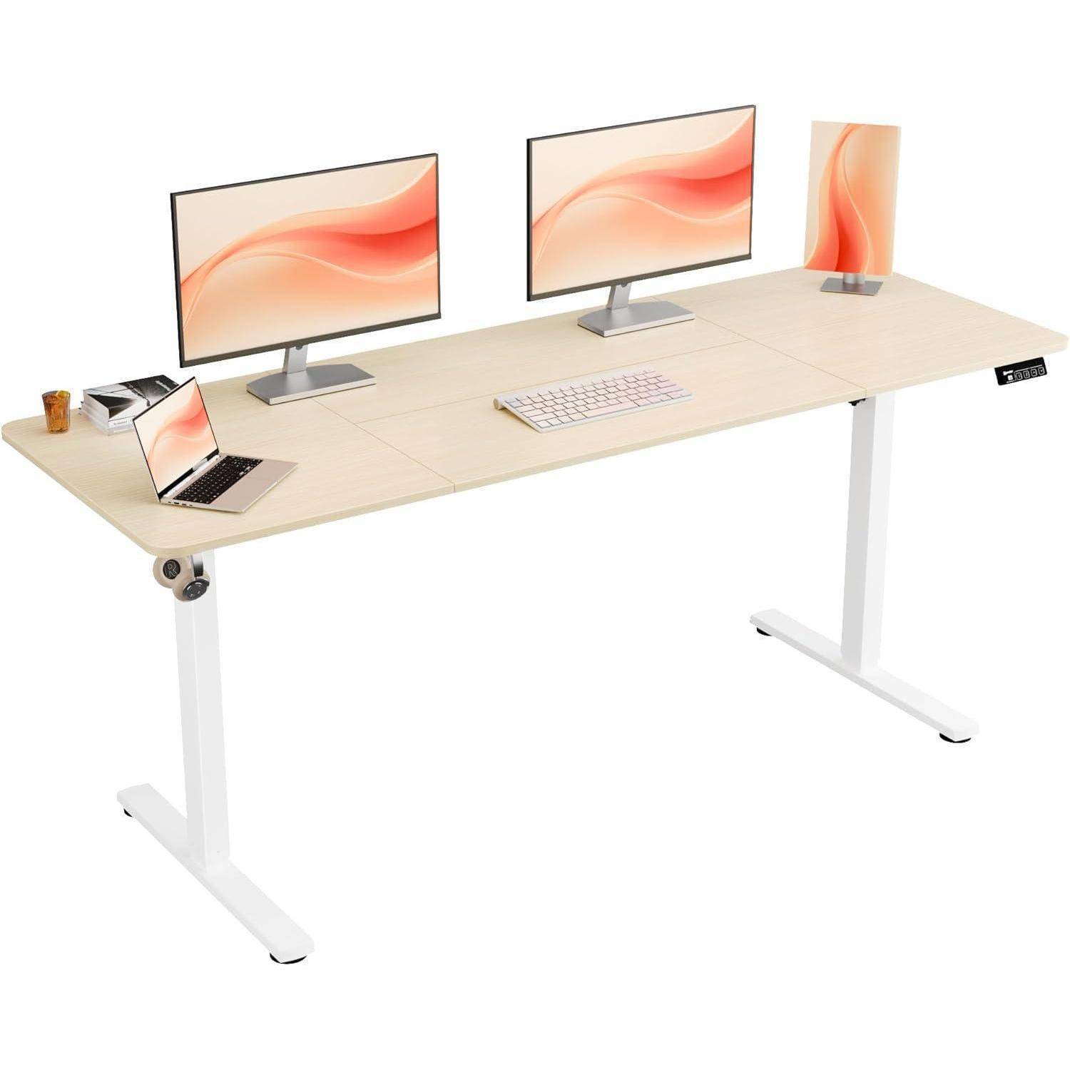 Schreibtisch Höhenverstellbar 170x60cm Spleißplatte 170 x 60 cm Eiche