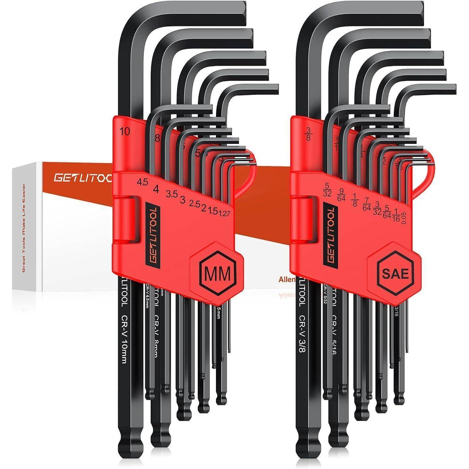 Innensechskantsatz 26tlg Metrisch Zoll CrV 26PCS_Hex(MM&amp;SAE)