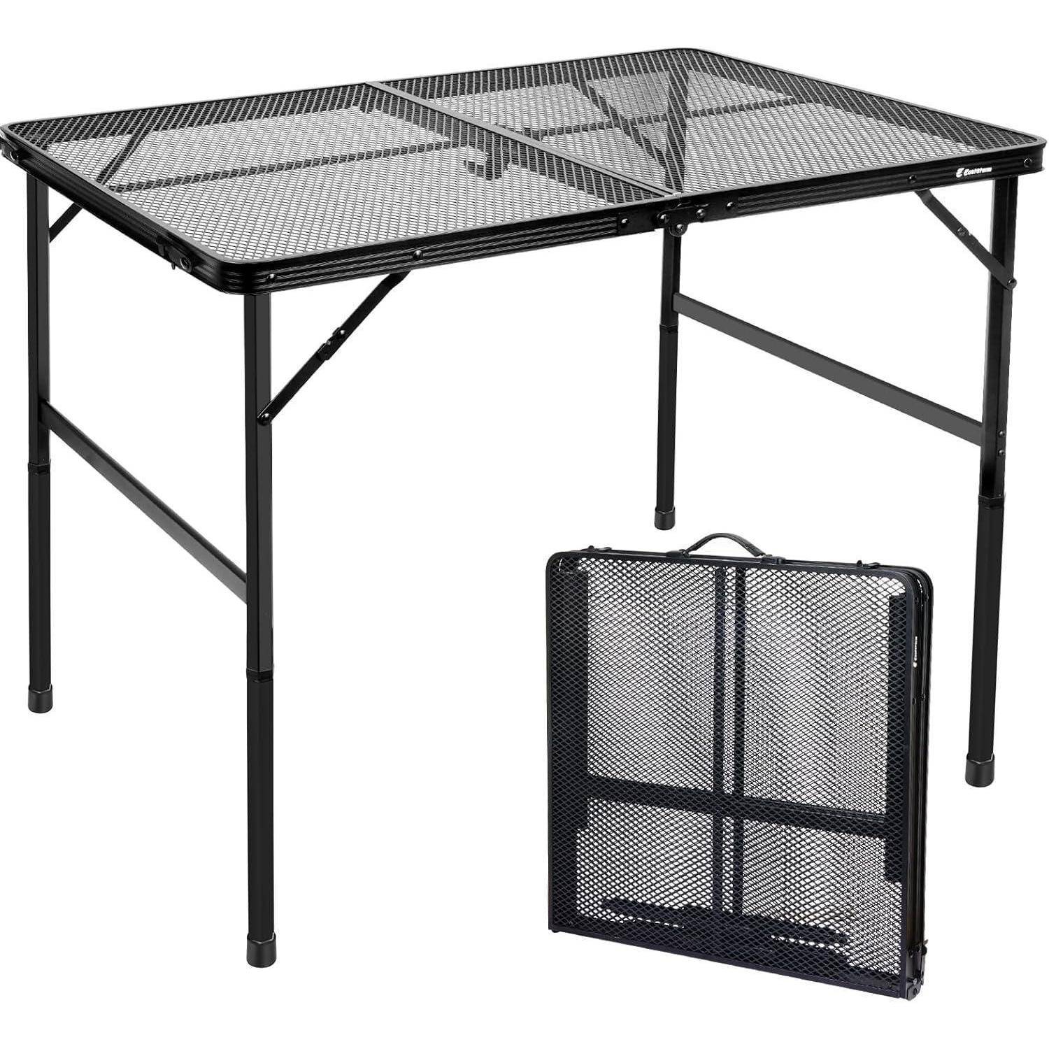 Campingtisch Klappbar 120x60cm Schwarz-groß 120 x 60 cm