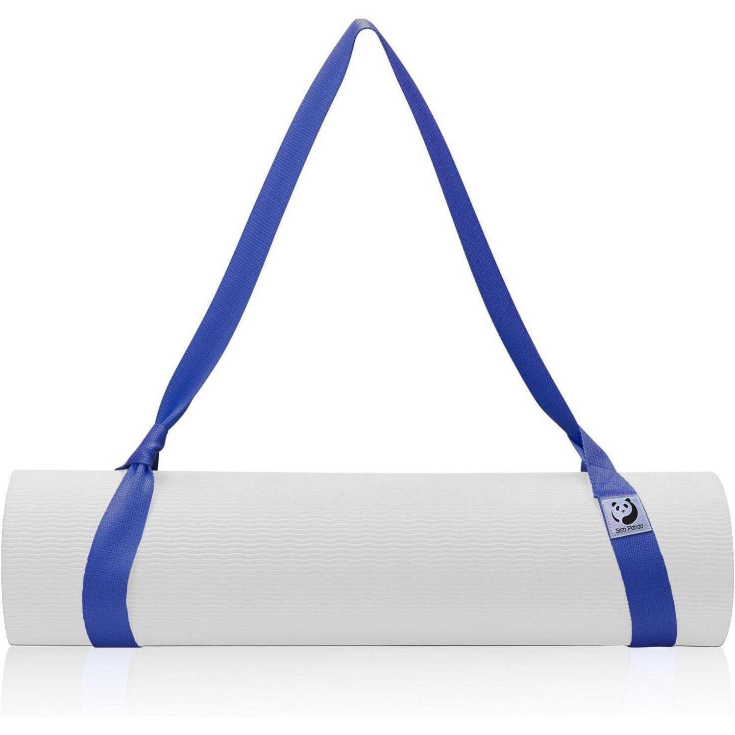 Yogamatte Tragegurt Baumwolle Verstellbar Elastisch Pilates Dunkelblau