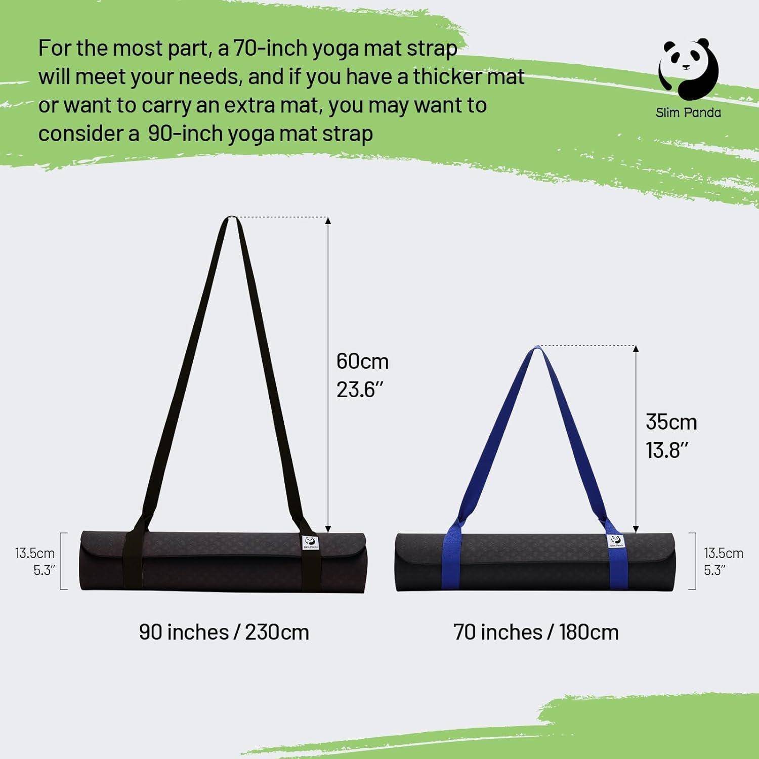 Yogamatte Tragegurt Baumwolle Verstellbar Elastisch Pilates Dunkelblau