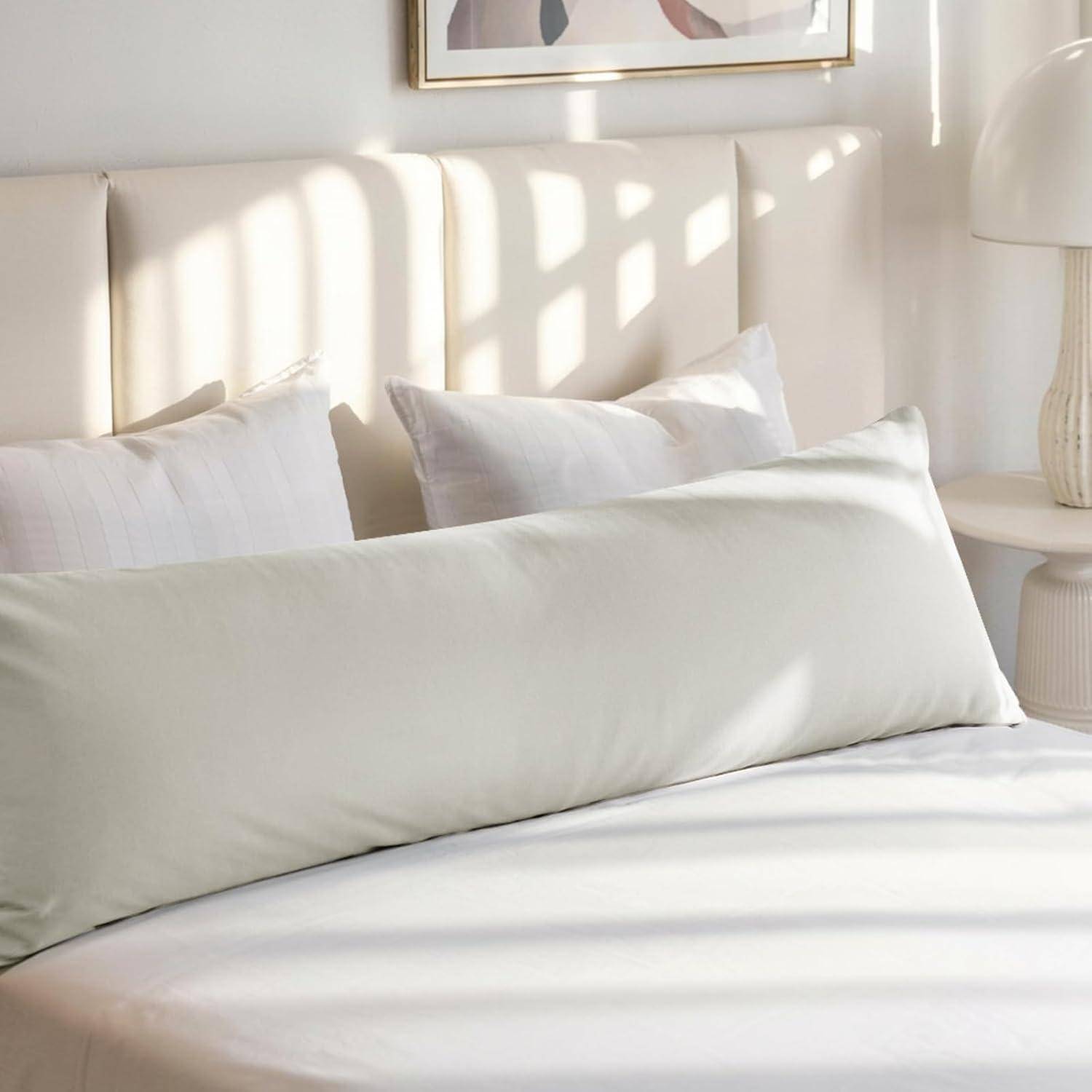 Kissenbezug Seitenschläfer Reißverschluss 40 x 145 cm 2 Stück 09 Beige