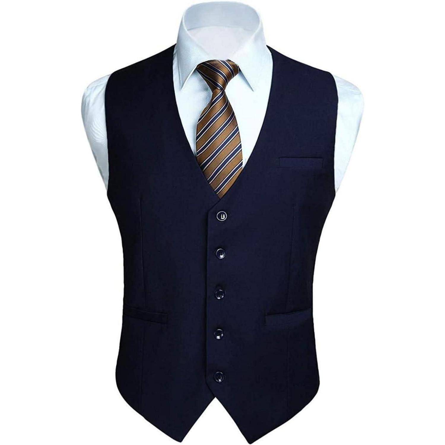 Weste Herren Baumwolle Hochzeit Party M Marineblau