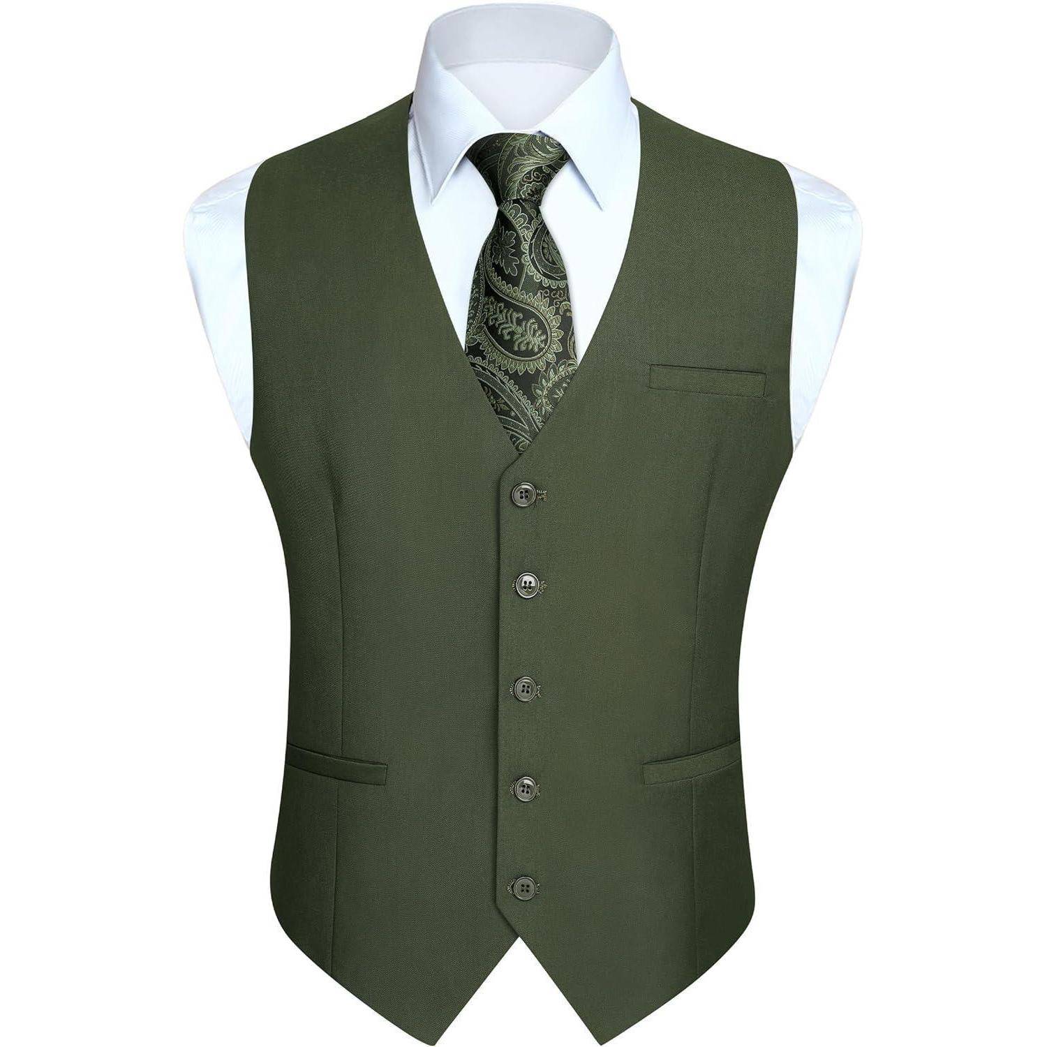 Weste Herren Hochzeit Party Baumwolle 3XL Hellgrun