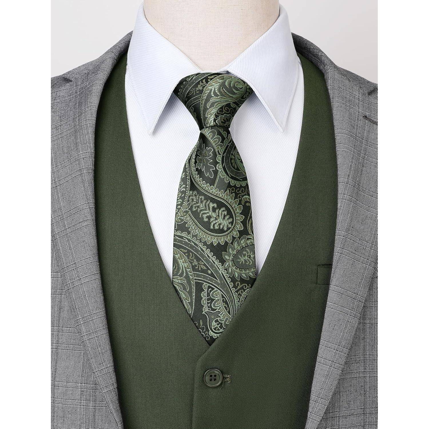 Weste Herren Hochzeit Party Baumwolle 3XL Hellgrun