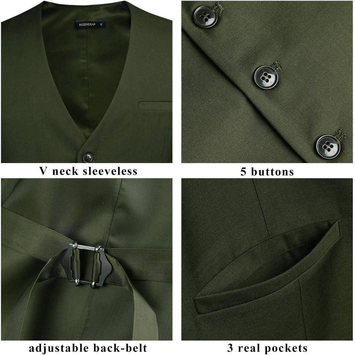 Weste Herren Hochzeit Party Baumwolle 3XL Hellgrun