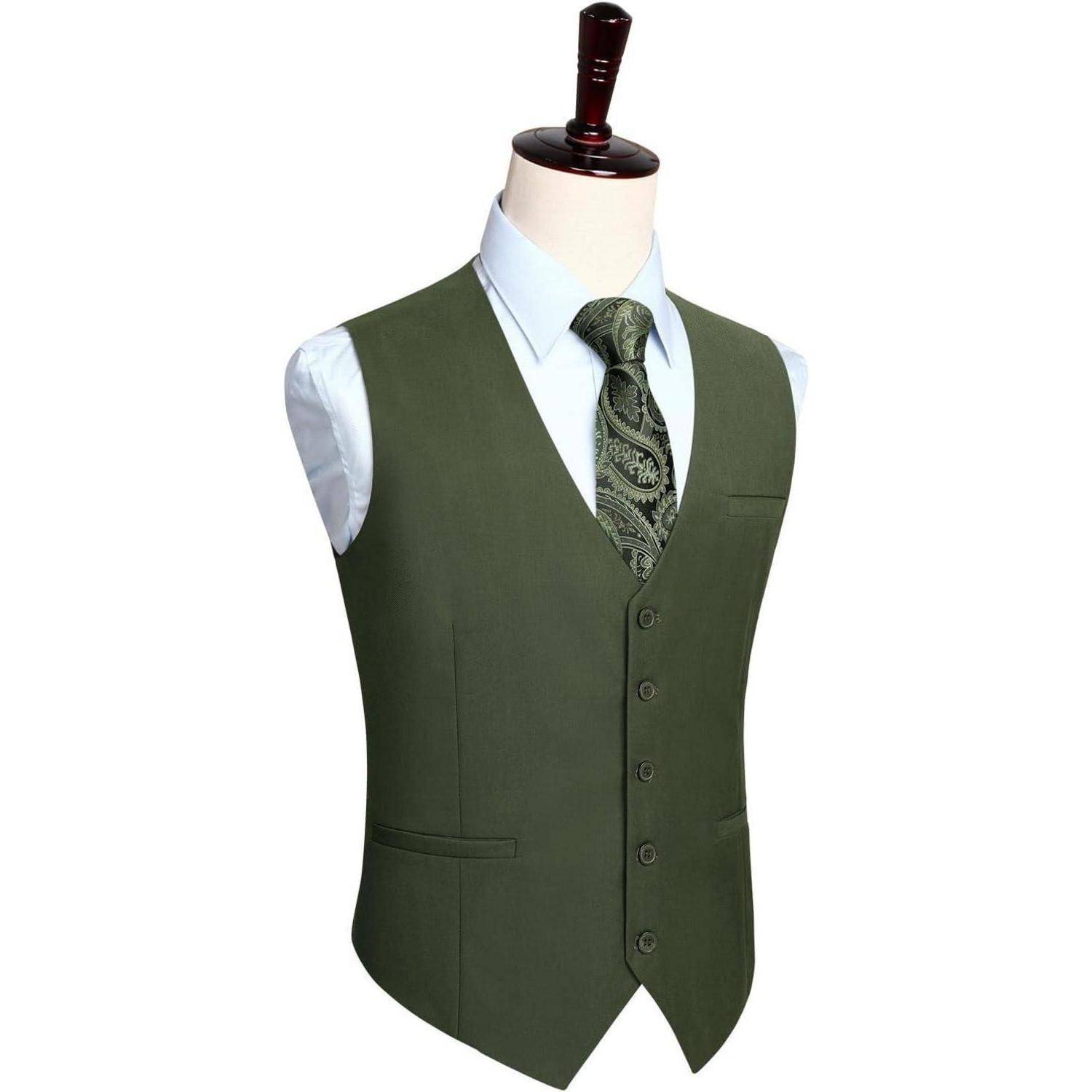 Weste Herren Hochzeit Party Baumwolle 3XL Hellgrun