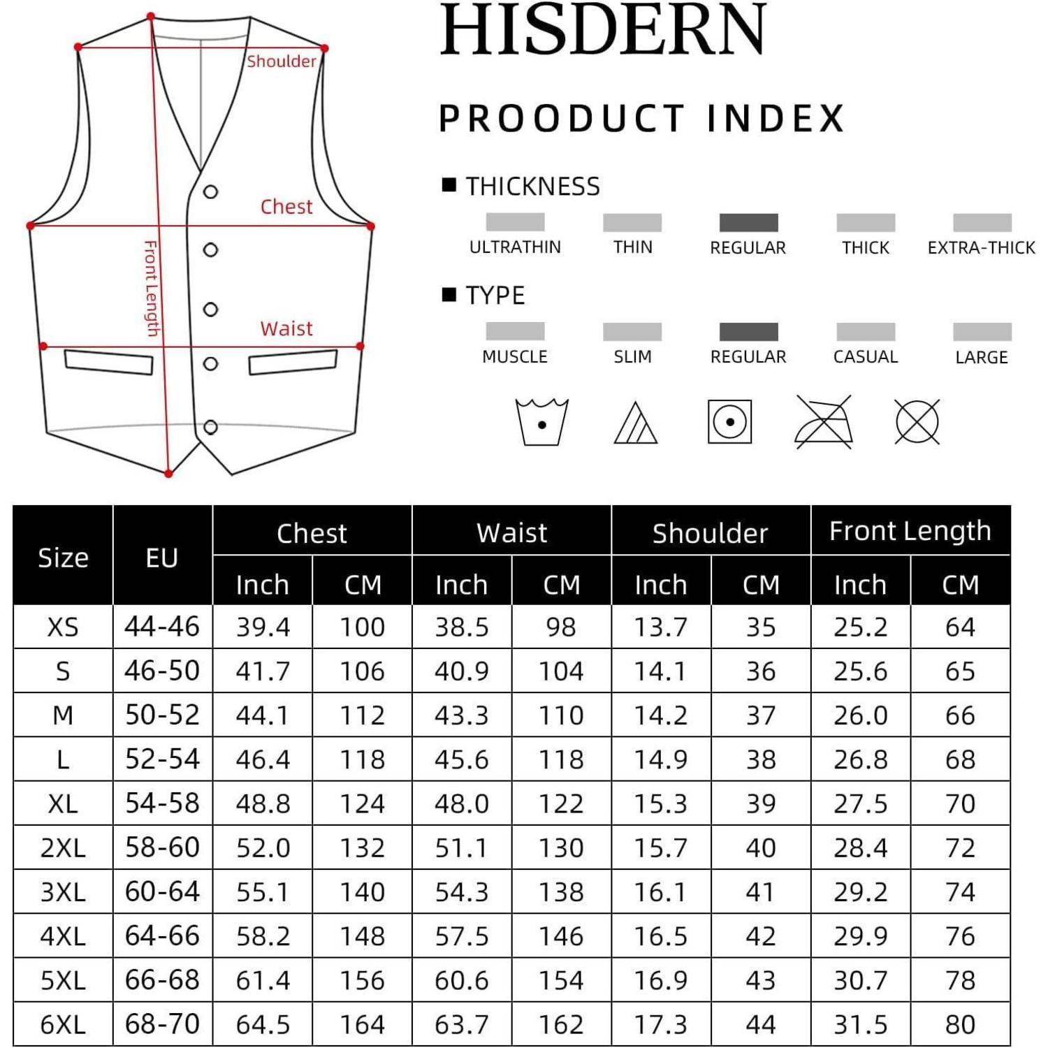 Weste Herren Floral Hochzeit Krawatte Einstecktuch XL Schwarz-1