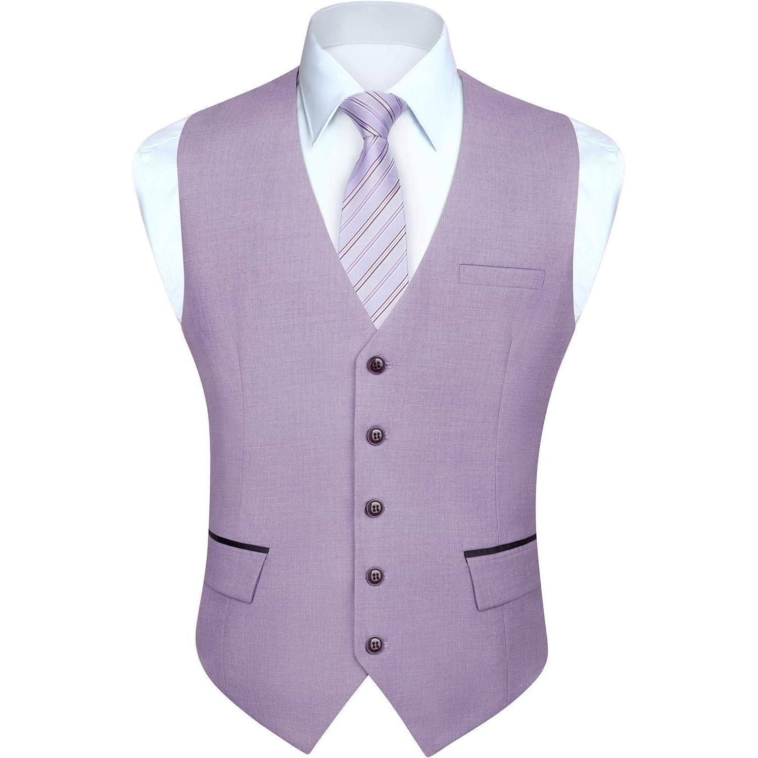 Anzugweste Herren Hochzeit Business Smoking gräulich violett 4XL