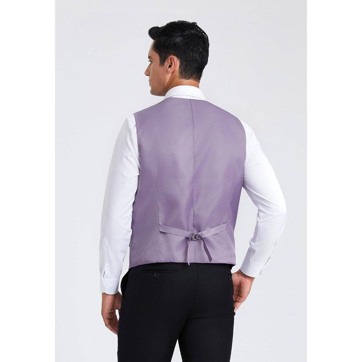 Anzugweste Herren Hochzeit Business Smoking gräulich violett 4XL