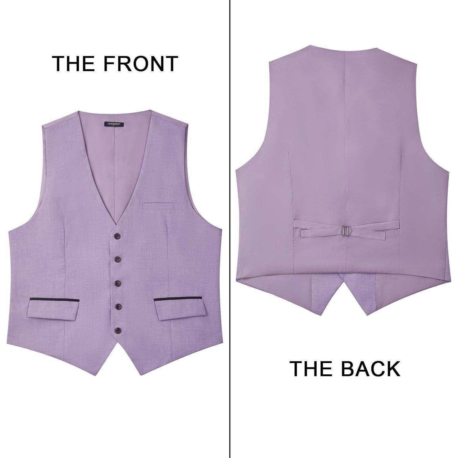 Anzugweste Herren Hochzeit Business Smoking gräulich violett 4XL