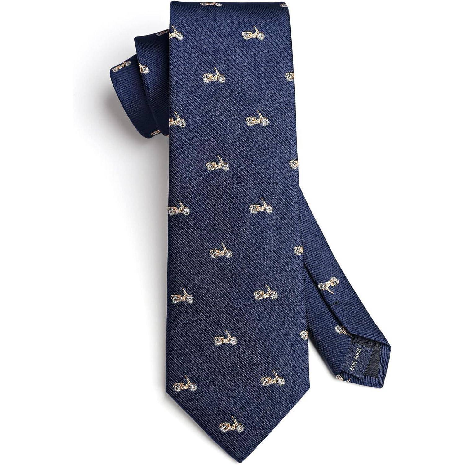 Krawatte Herren Hochzeit Tiermuster Navy Blau-6 Einheitsgröße