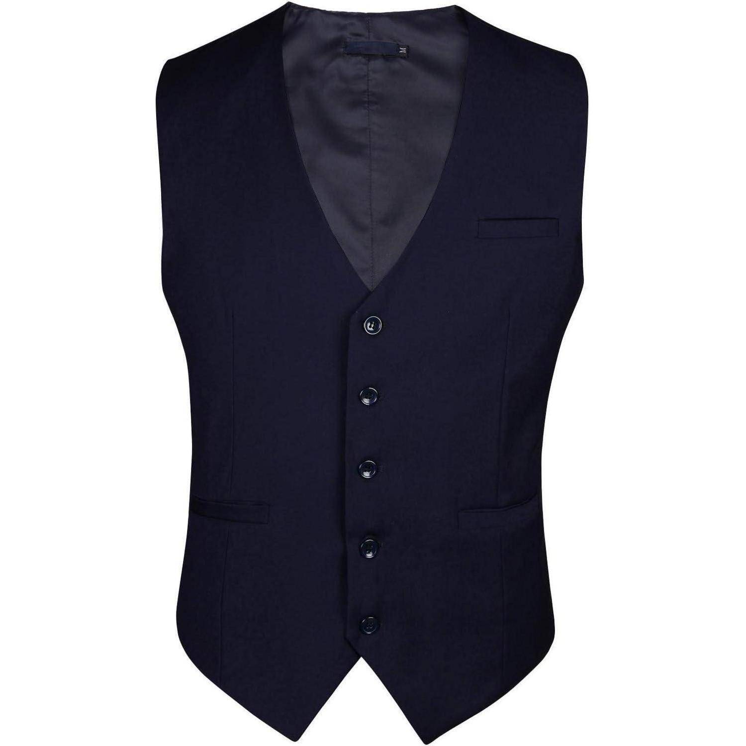 Anzugweste Herren Hochzeit Business Taschen XS 4XL 3XL Navy Blau
