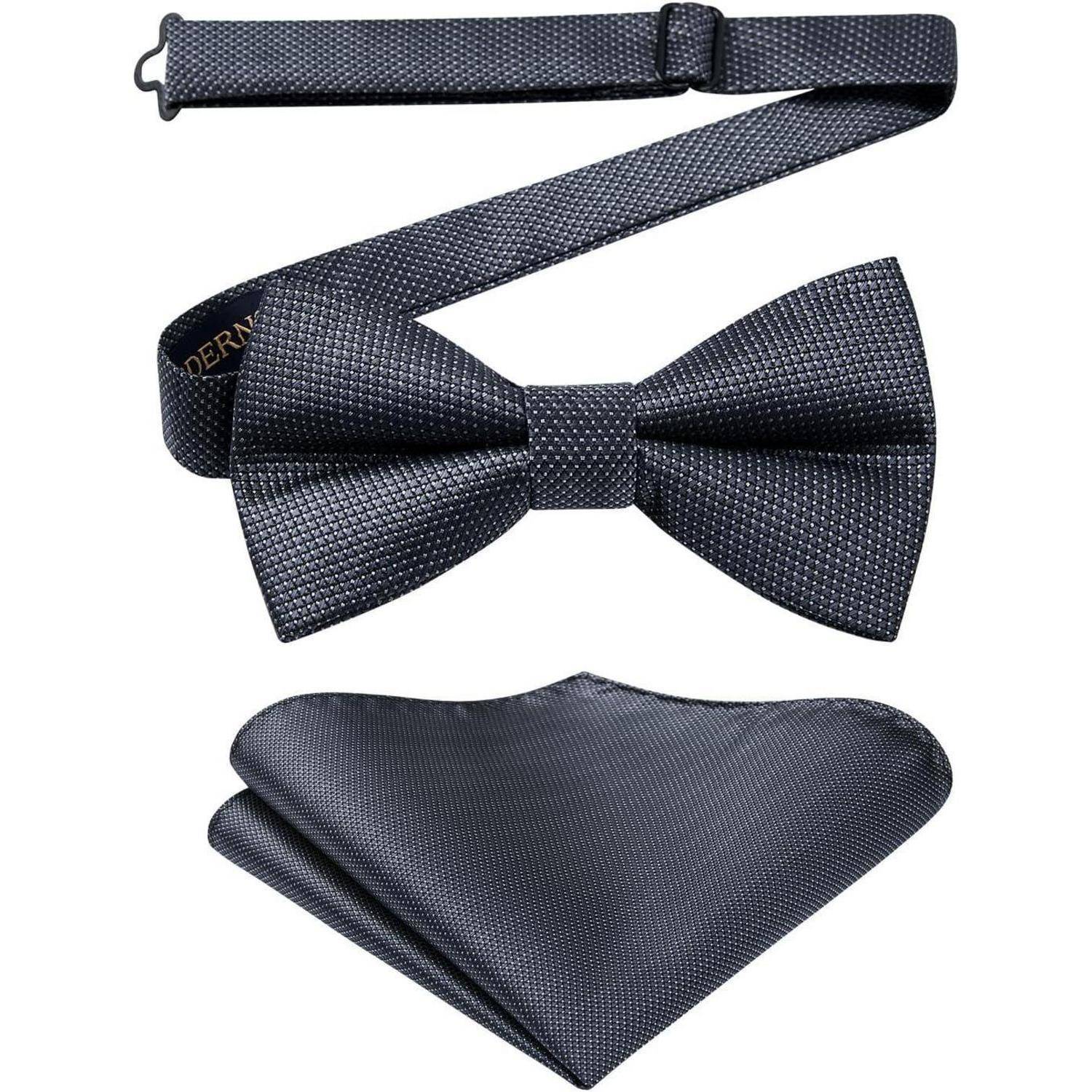Fliege vorgebundene Herren Einstecktuch Smoking Hochzeit A2-taupe