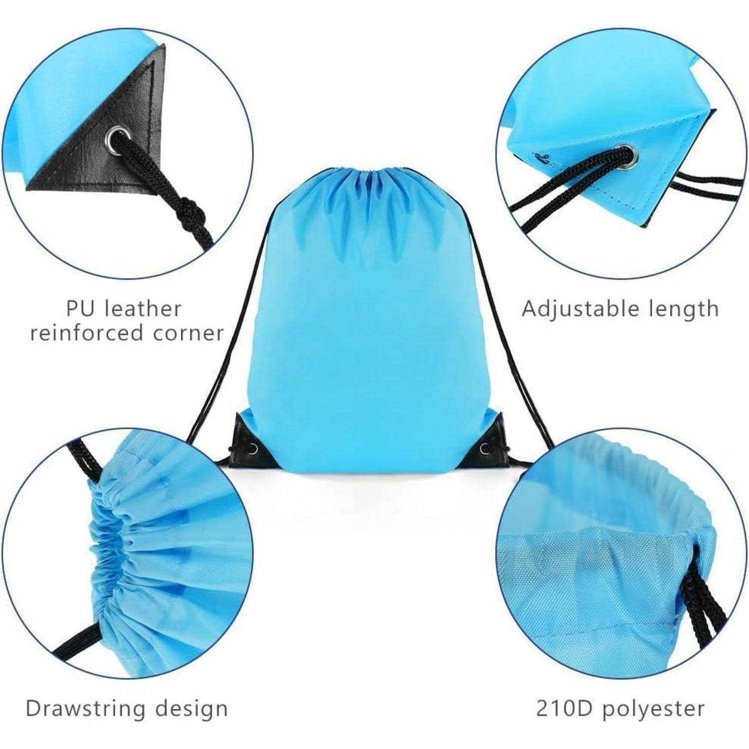 Kordelzugbeutel Wasserdicht Sporttasche Unisex Blau