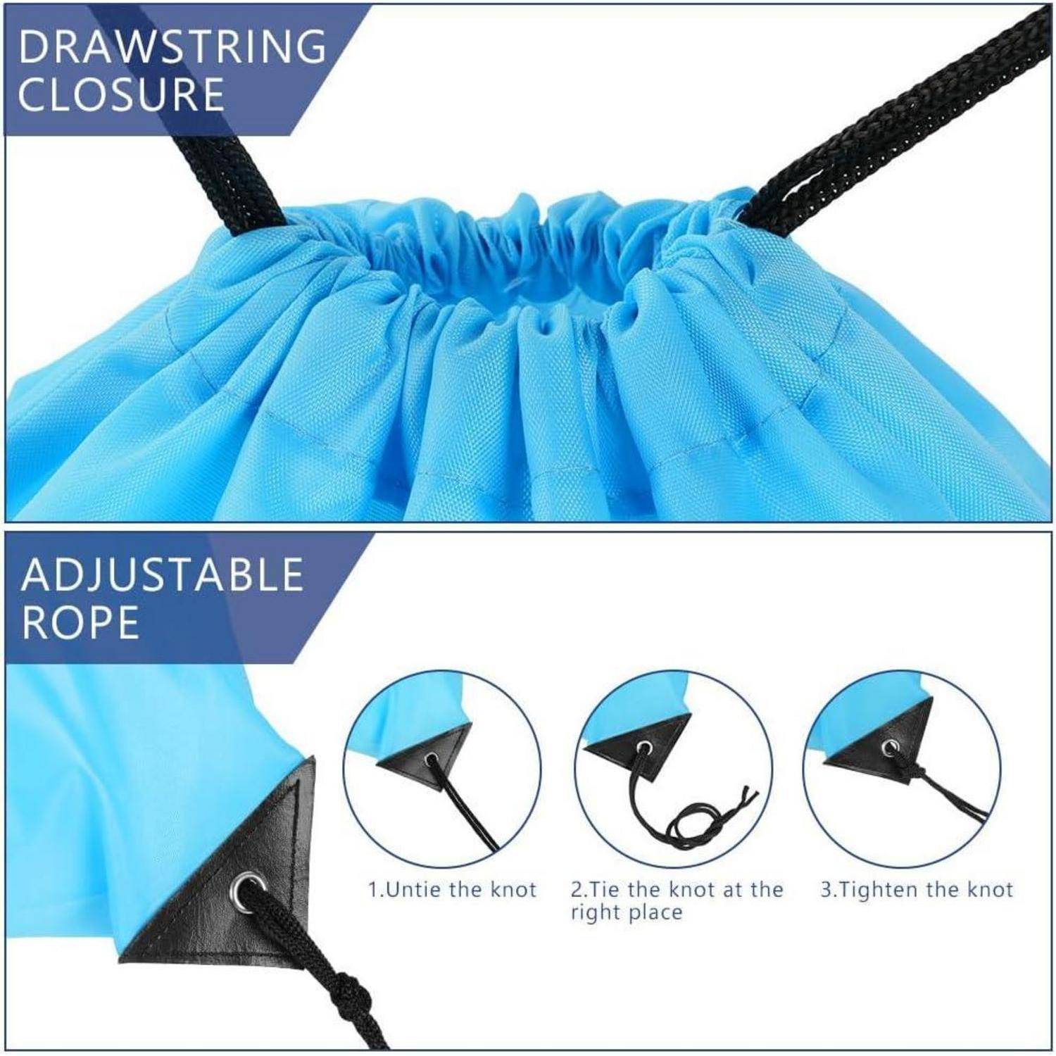 Kordelzugbeutel Wasserdicht Sporttasche Unisex Blau