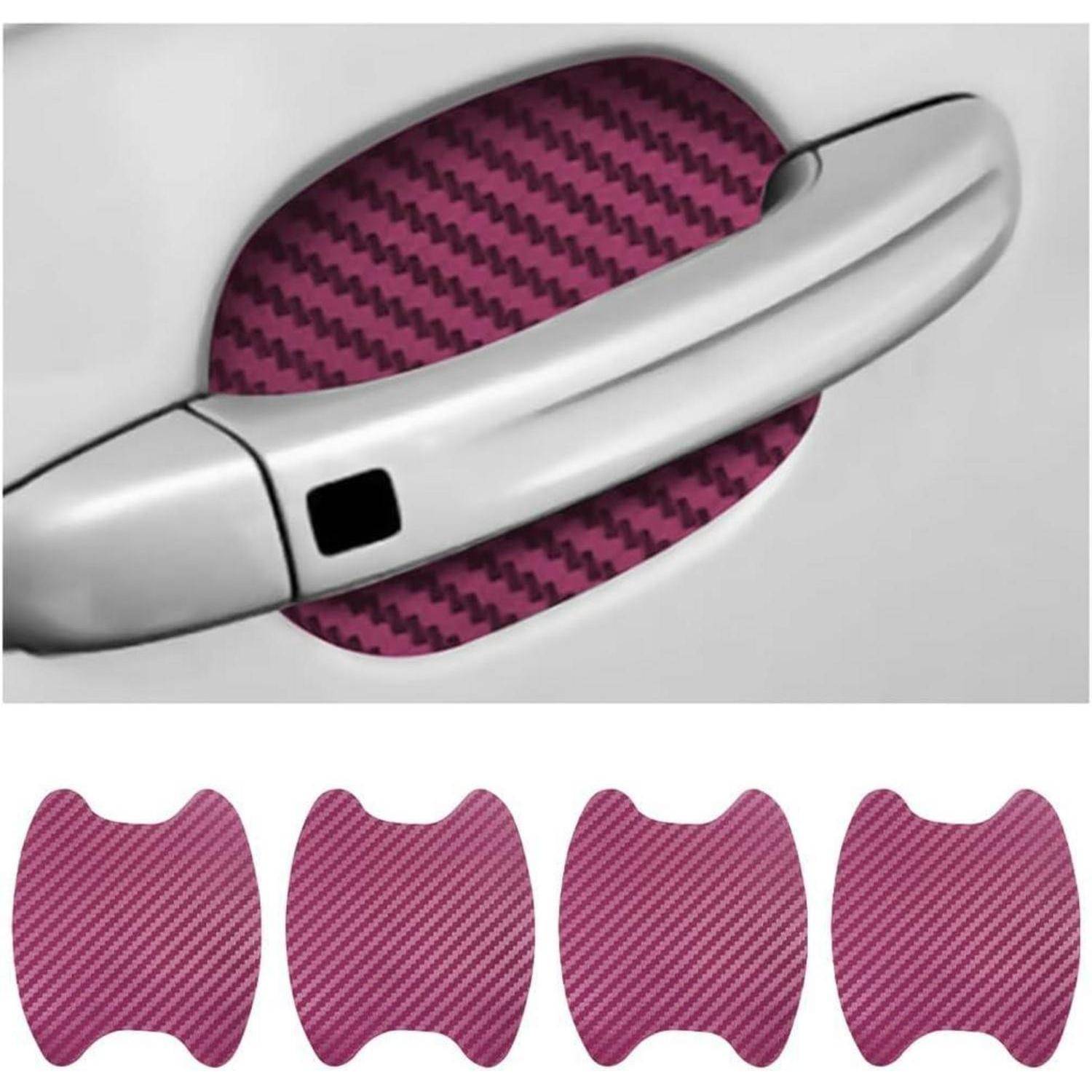 Autoaufkleber Carbon Schutzfolie Kratzfest Universal 4PCS Burgunderrot