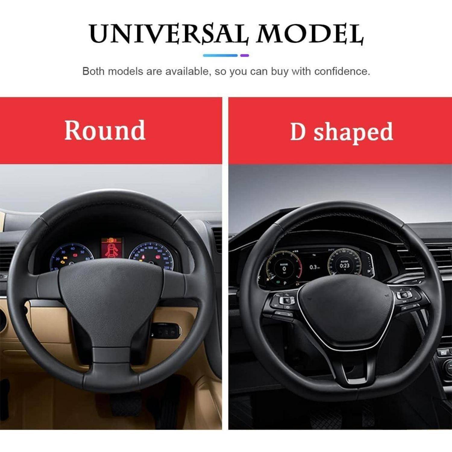 Lenkradbezug Universal Auto Mikrofaser Rutschfest 37 38 cm Weiß