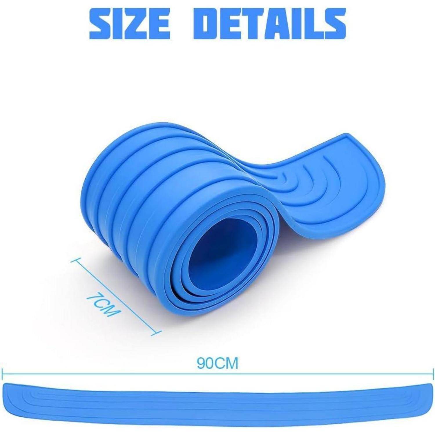 Stoßstangenschutz Gummi selbstklebend kratzfest abriebfest Blau 90x7cm