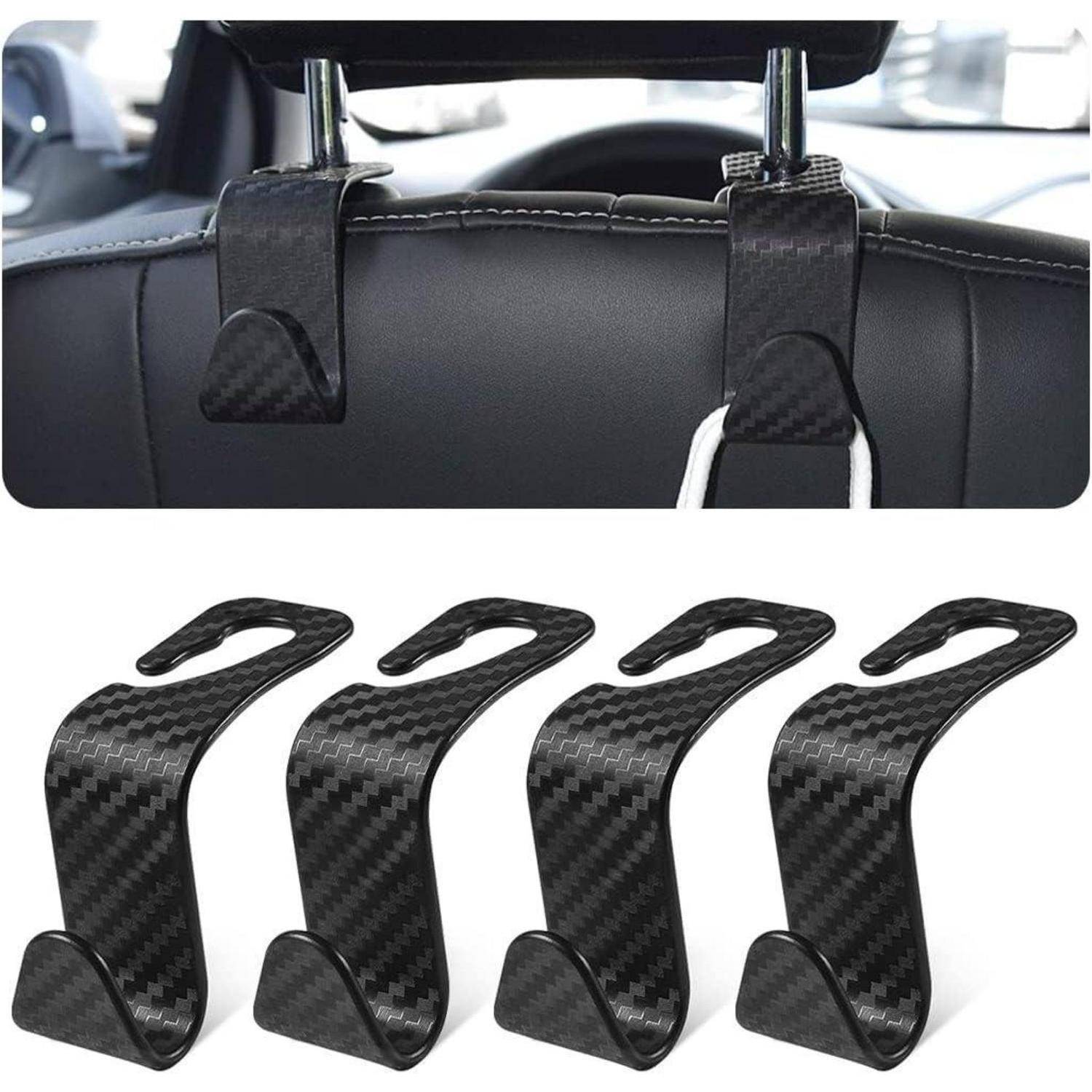 Haken Kopfstütze Auto 4 Stück Taschen Spielzeug Kohlefasern
