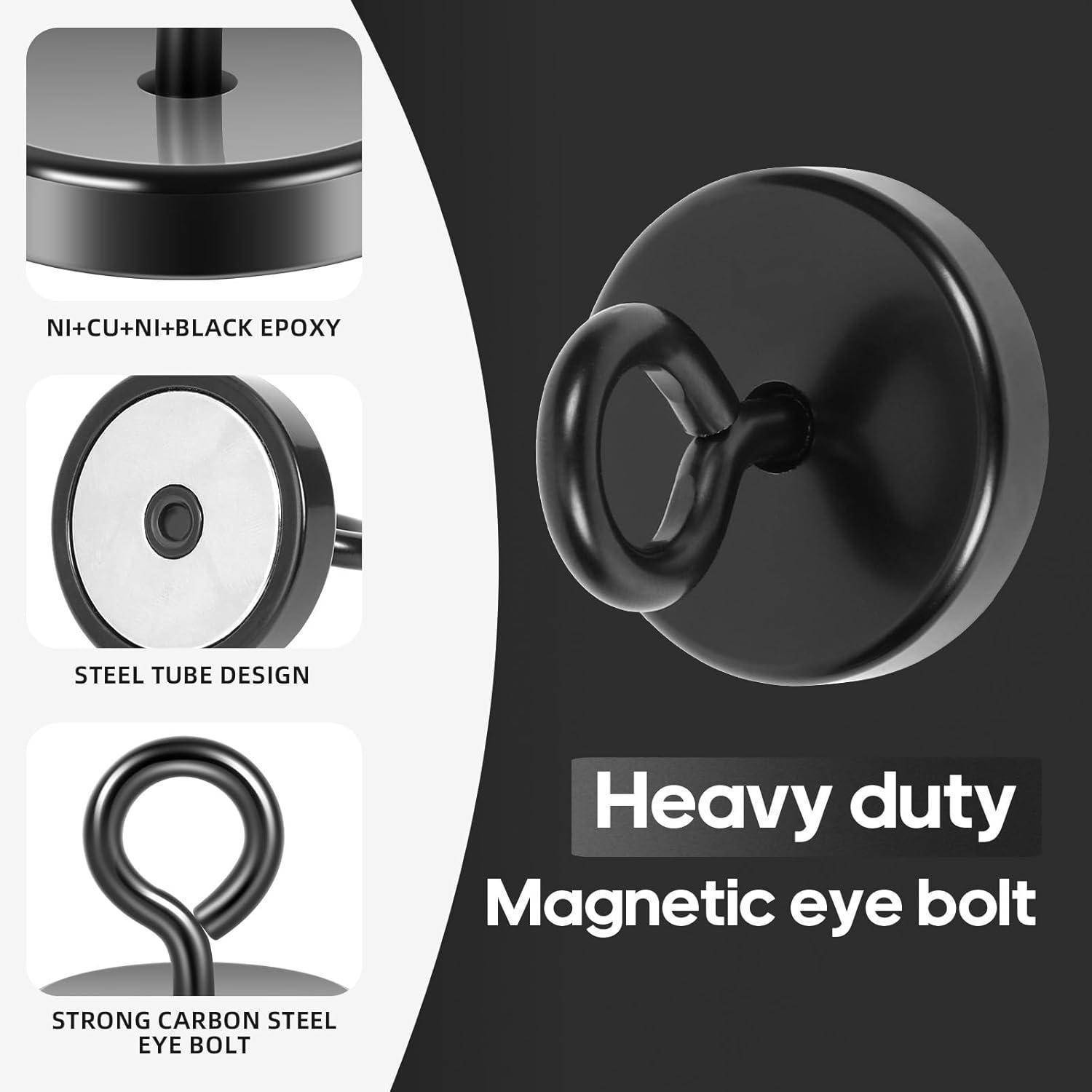 Angelmagnet 3,6cm 36mm Schwarz