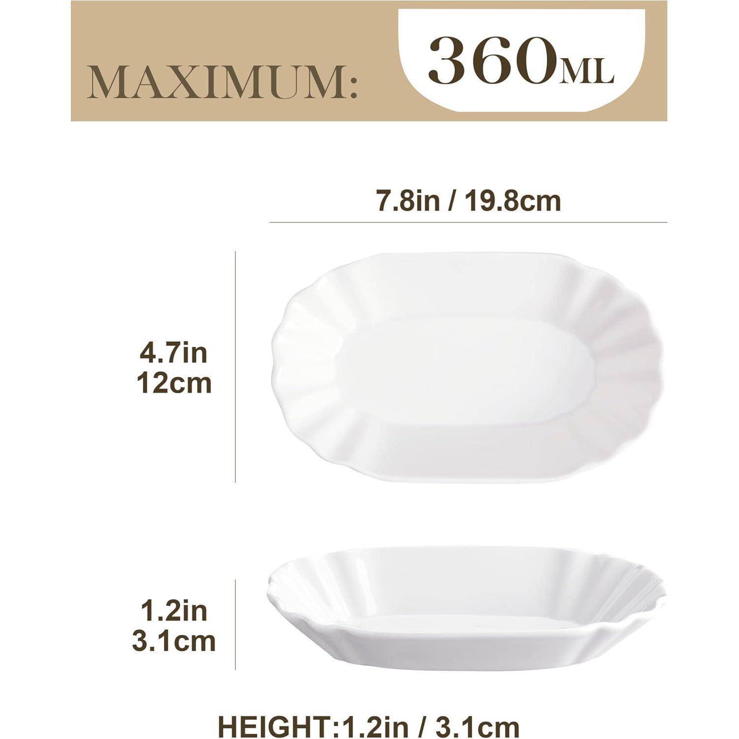 Regular 8-TLG. Pommes Currywurst Schalen Servierteller 19,5x12x3,5 cm