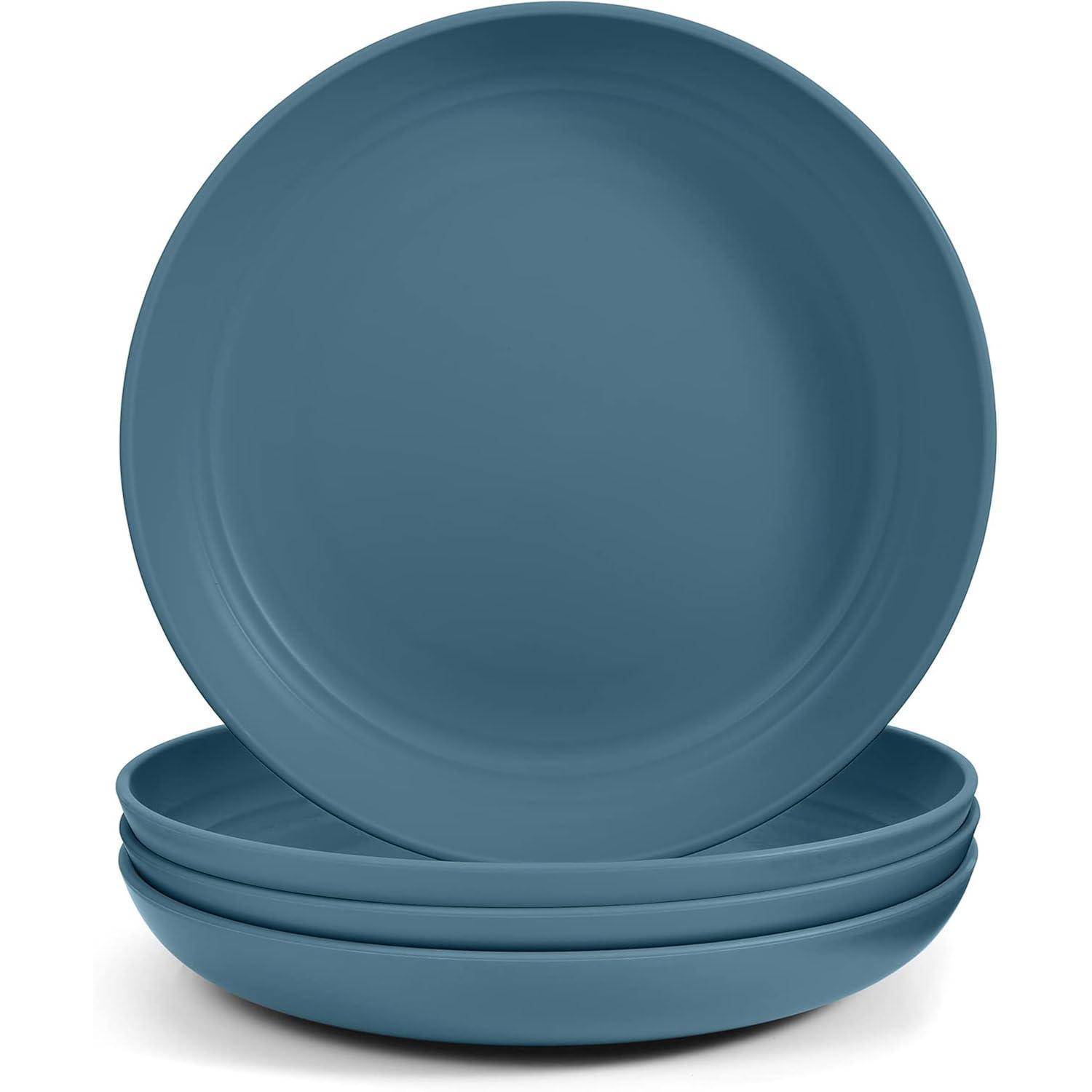 Speiseteller 23cm spülmaschinenfest unzerbrechliche 4St Blau