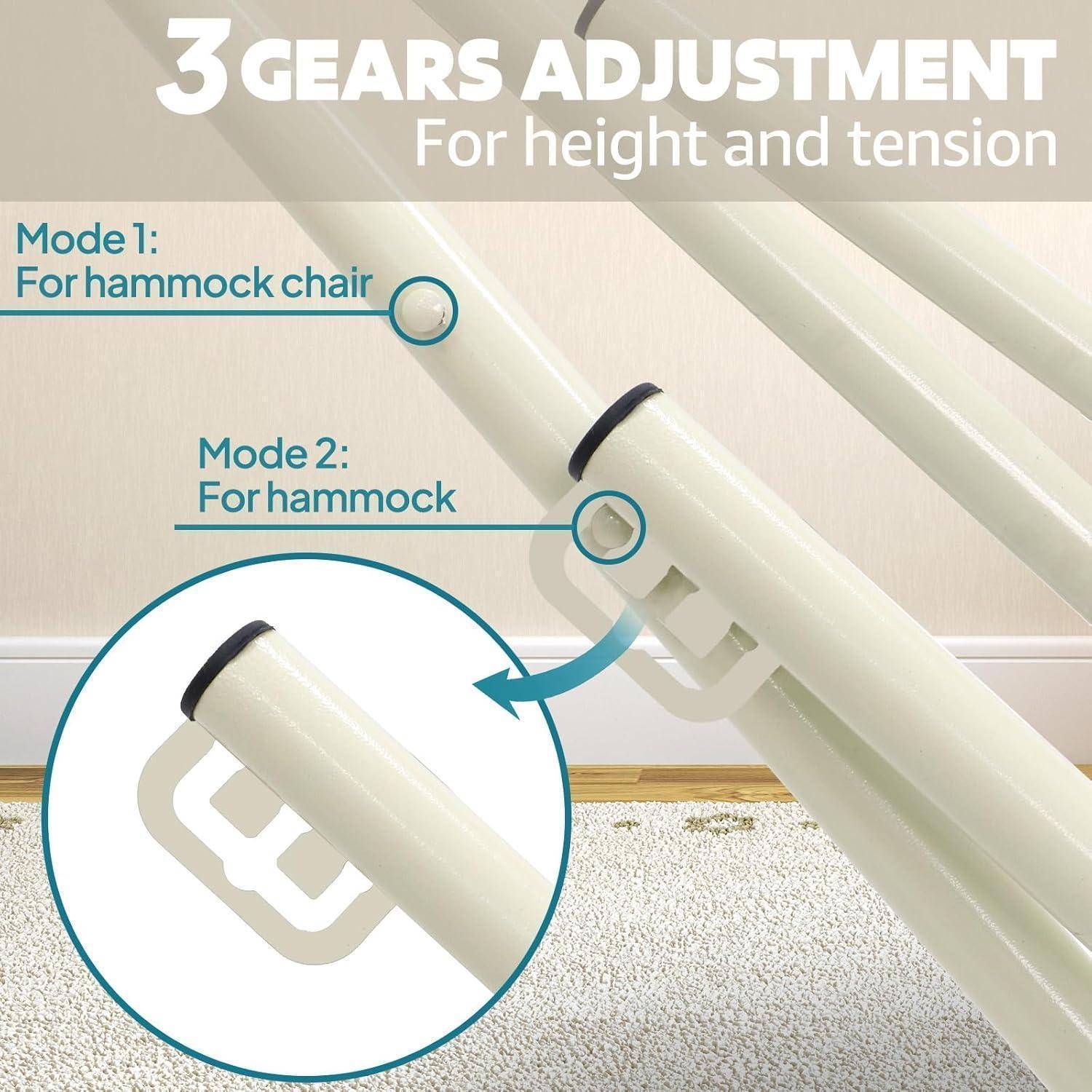 Hängematte Hängemattengestell klappbar Outdoor Camping Beige