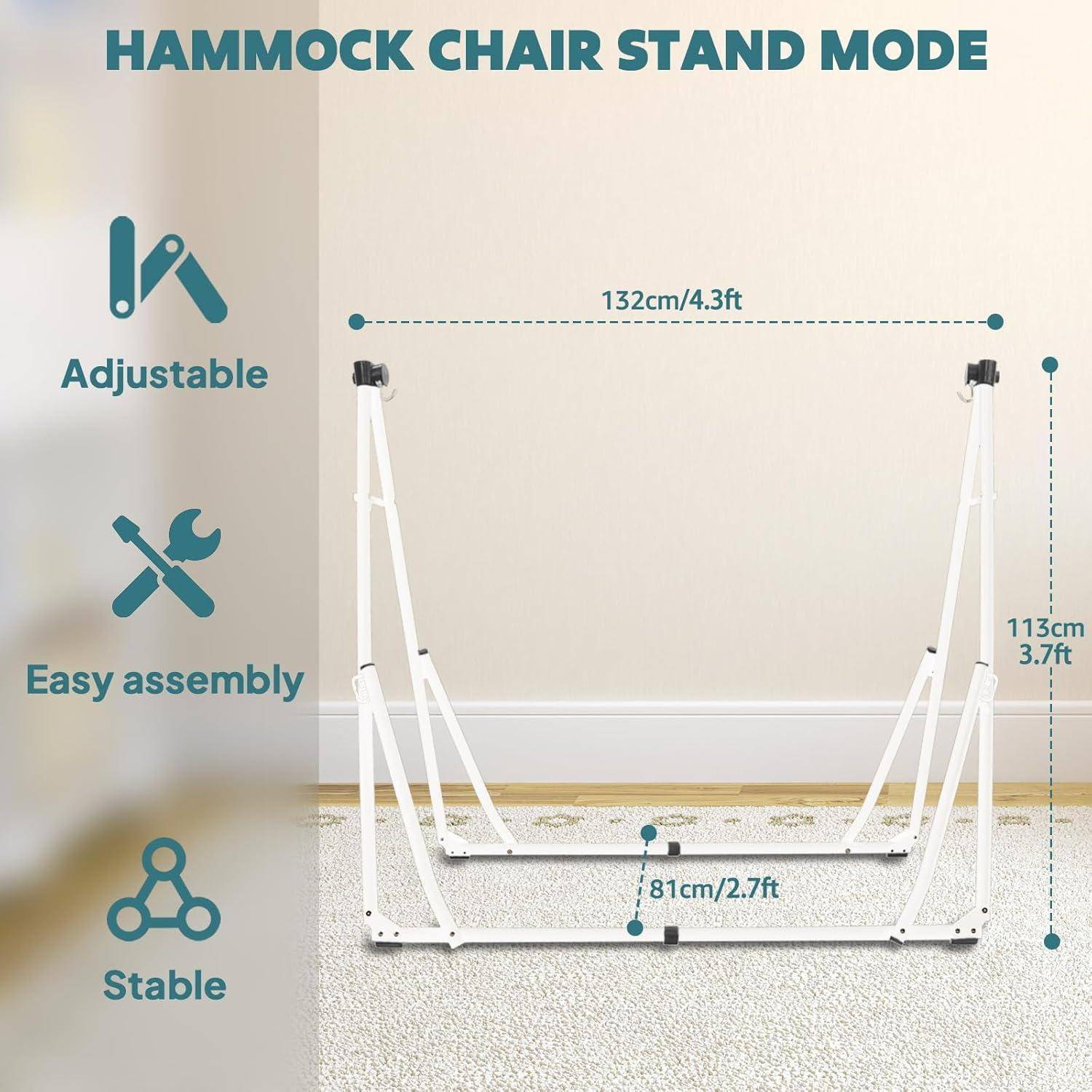 Hängematte Hängemattengestell klappbar Outdoor Camping Beige
