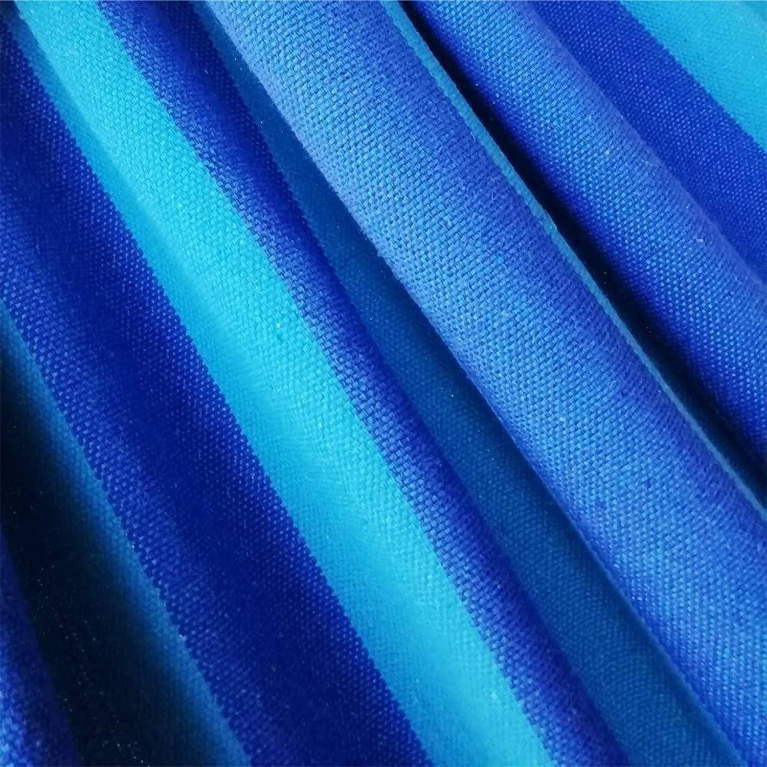 Hängematte 1 Person 200x100cm 250kg Baumwolle Pfauenblau (Single)