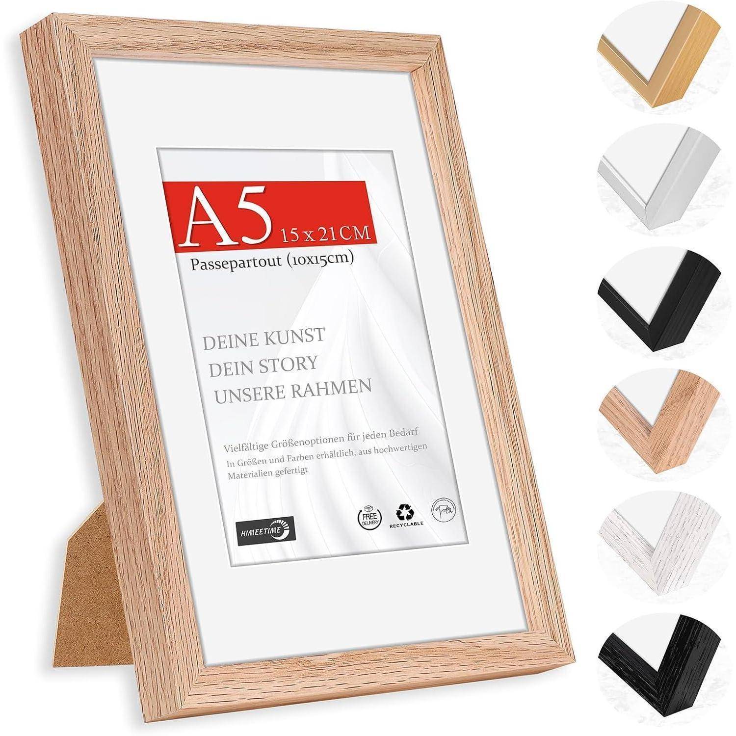 Bilderrahmen A5 14,8x21cm Eiche Holz | Eiche A5(14,8x21cm) 1x