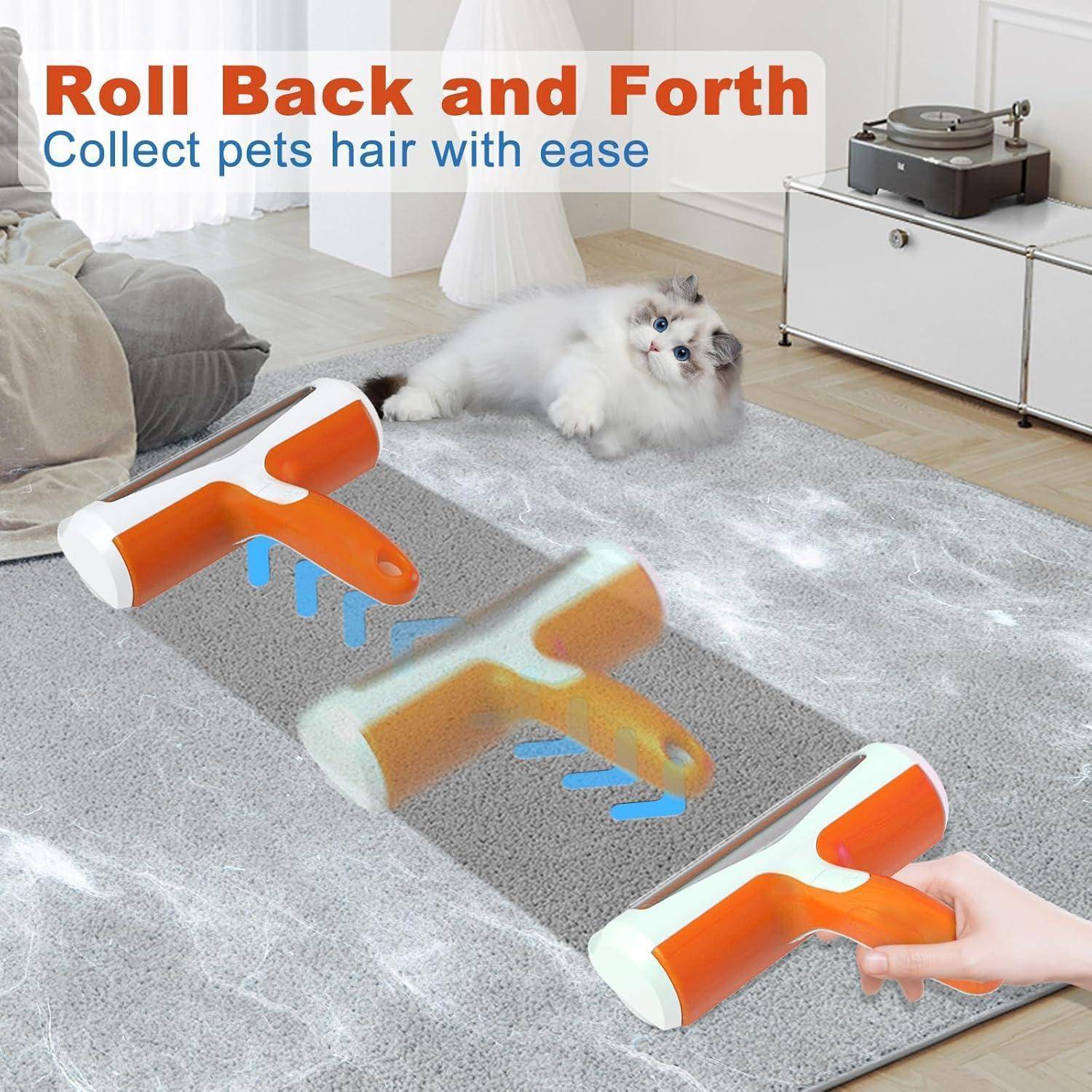 Fusselrolle Tierhaarentferner Hundehaare Katzenhaare Orange
