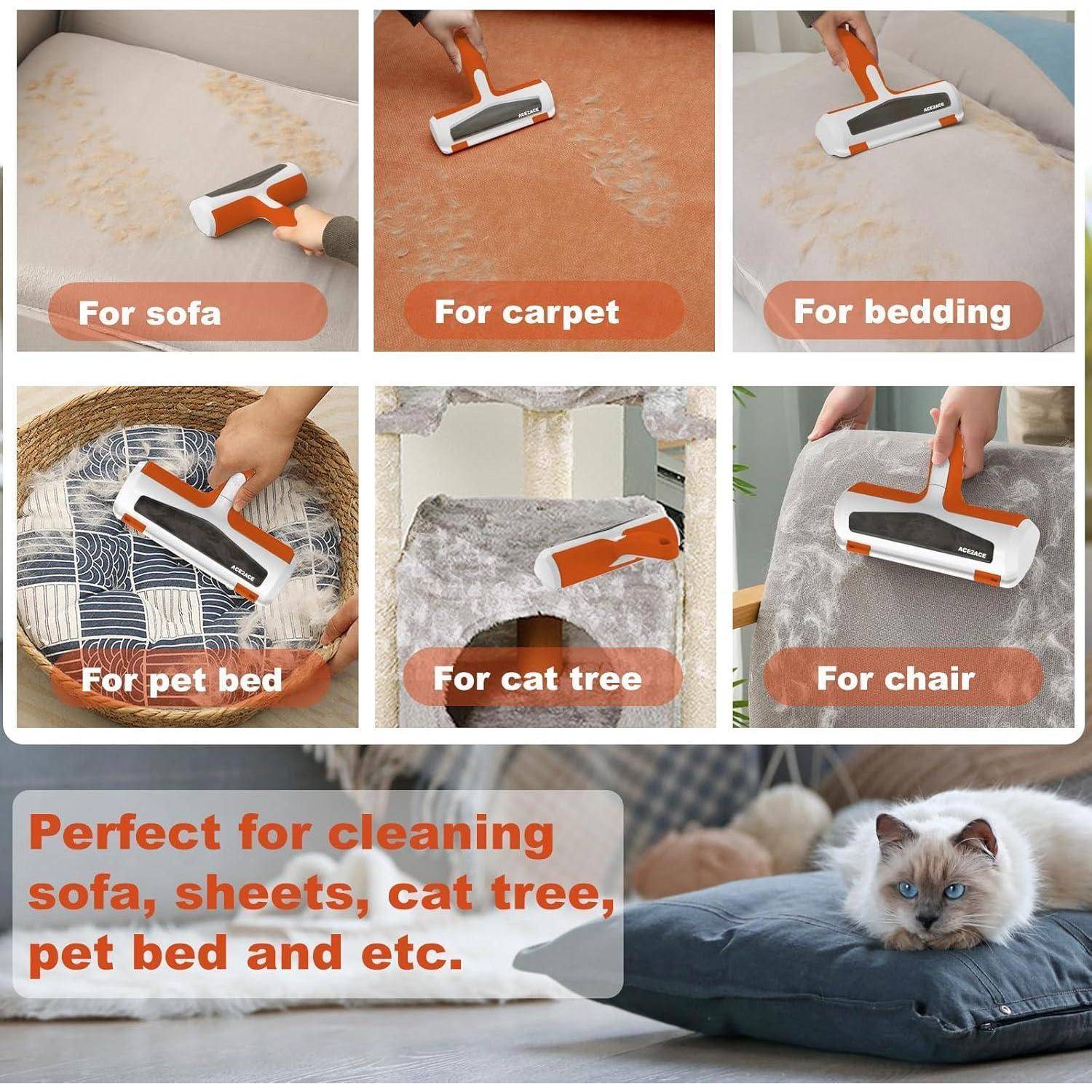 Fusselrolle Tierhaarentferner Hundehaare Katzenhaare Orange