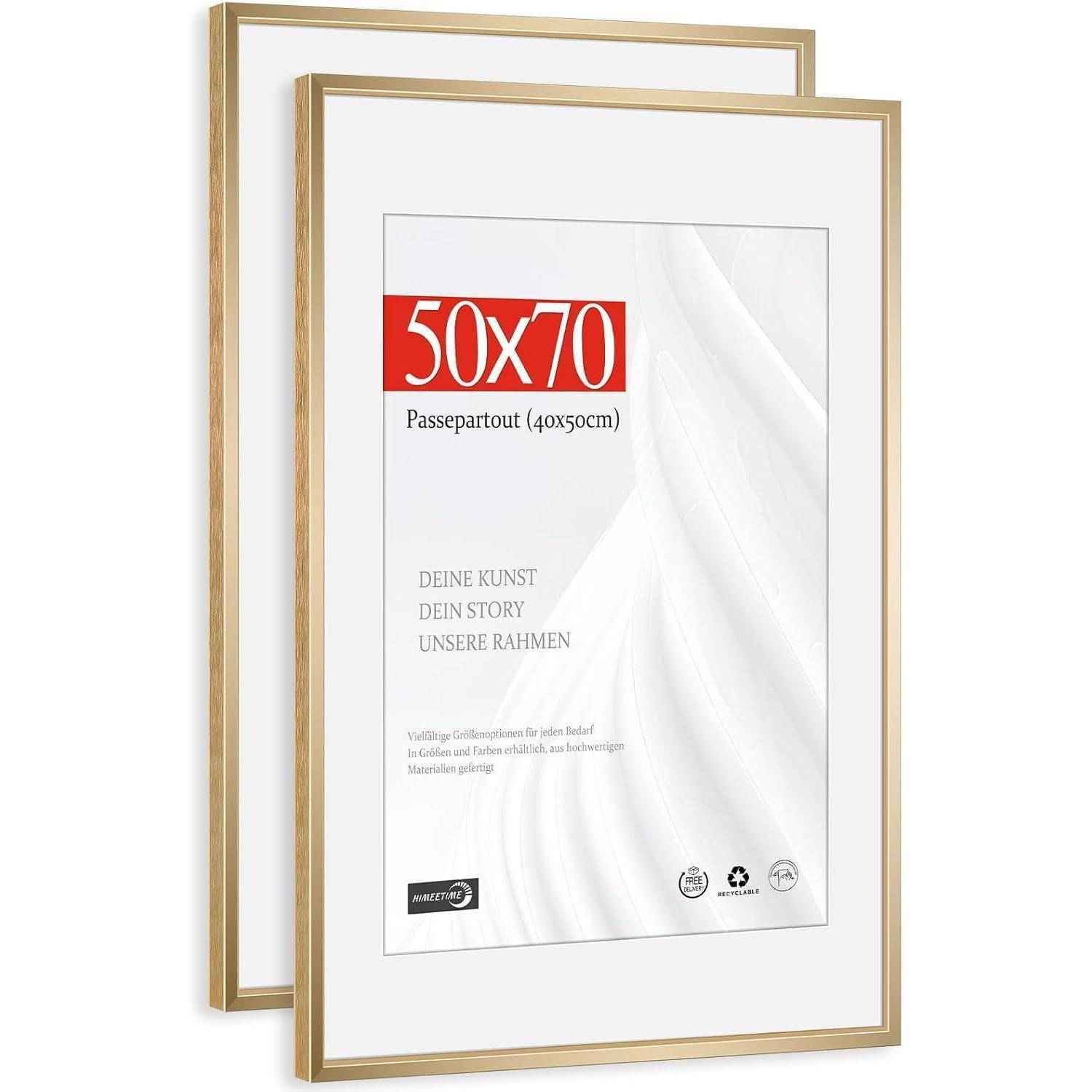 Bilderrahmen A2 42x59cm Alu | Champagner Gold A2(42x59,4cm) 2x