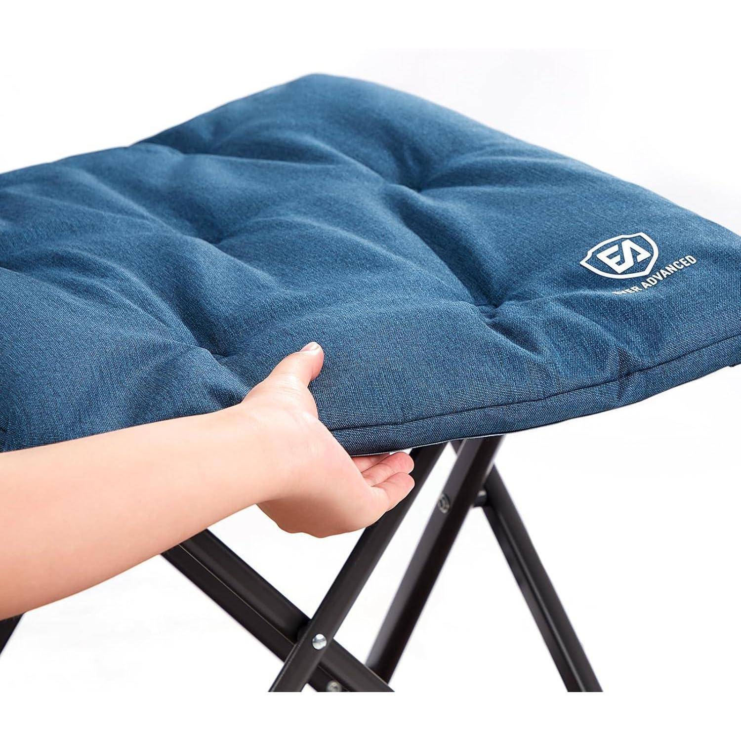 Fußhocker Klapphocker Fußablage Fußstütze 47cm Gitter Blau