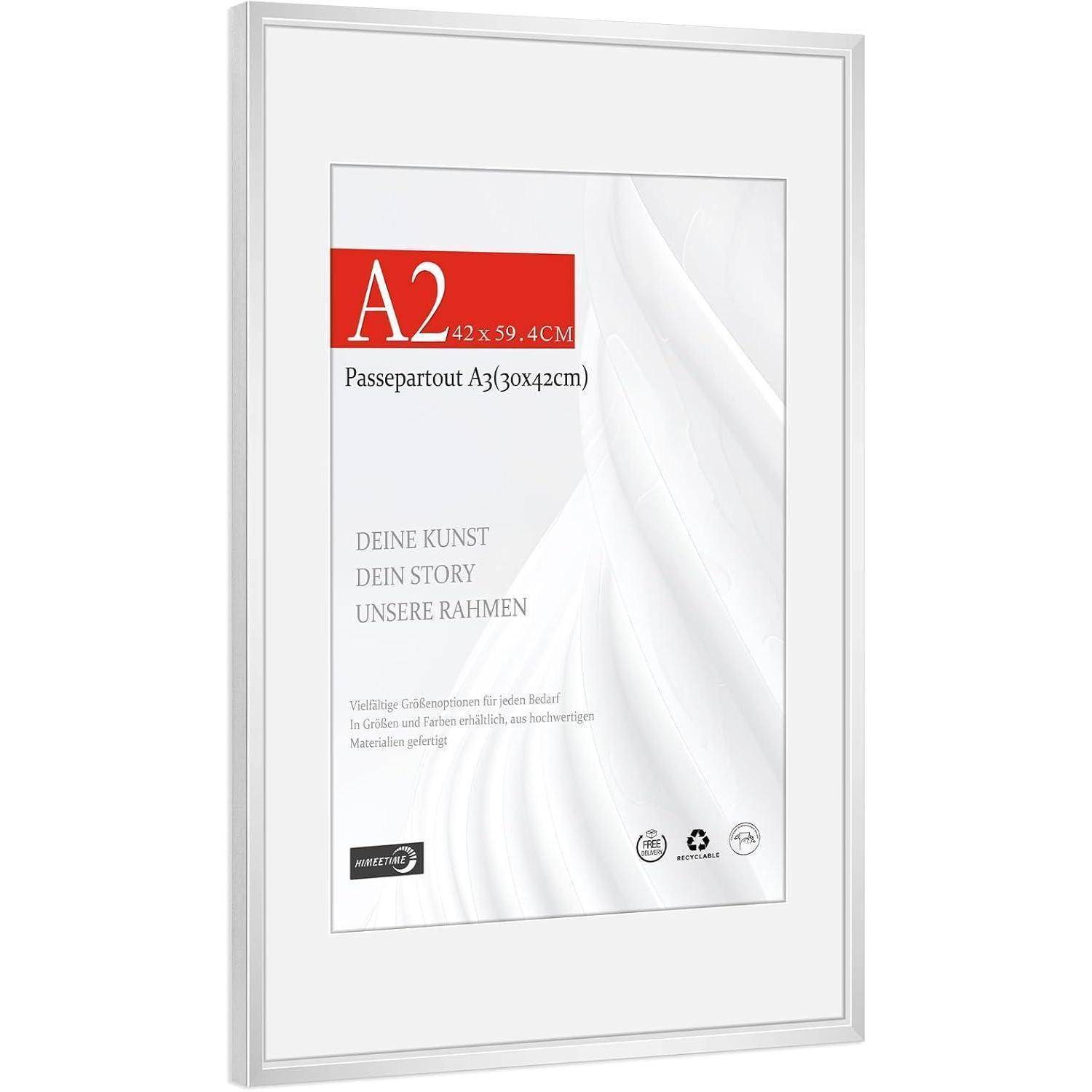 Bilderrahmen A2 42x59,4cm Aluminium Alu | Silber A2(42x59,4cm) 1x