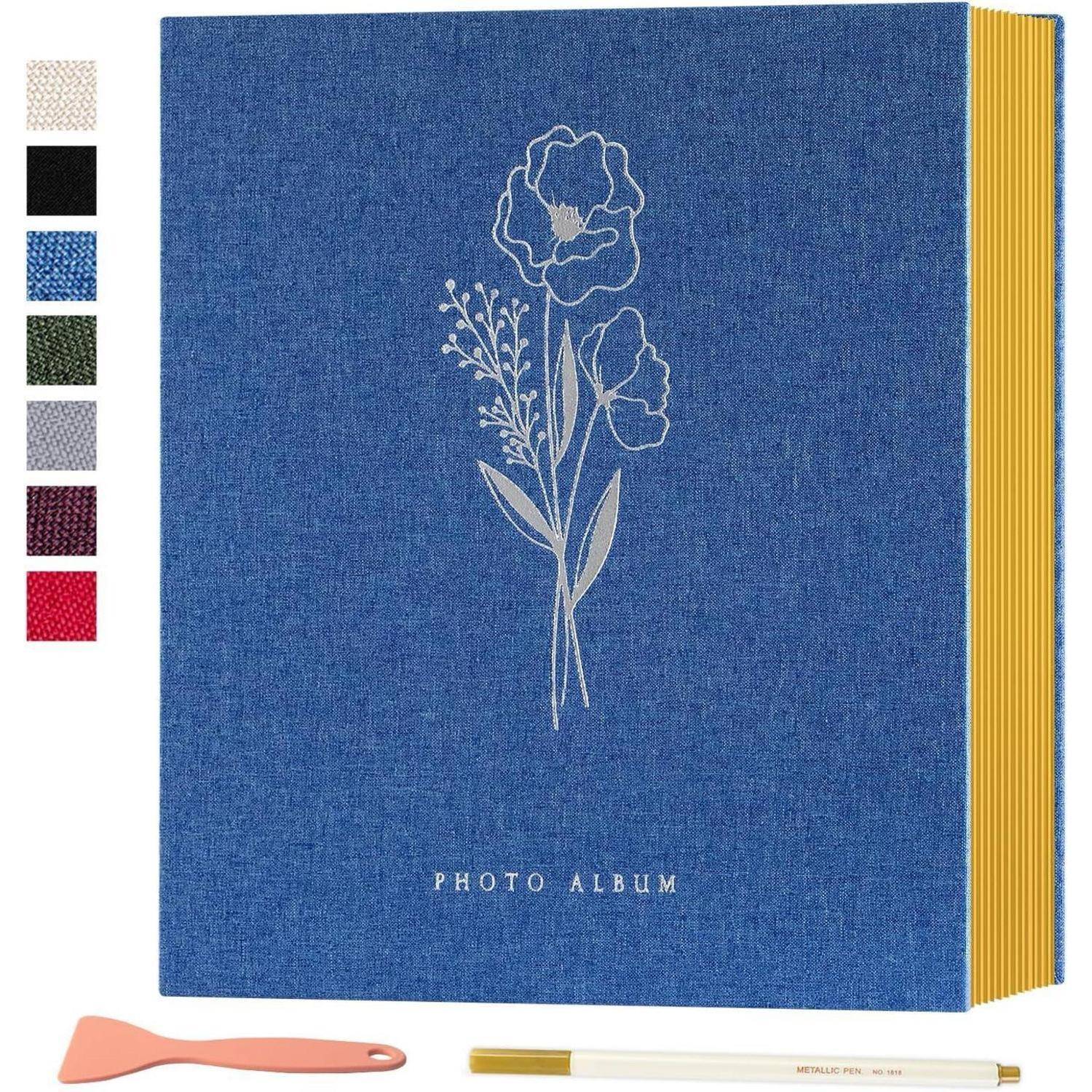 Fotoalbum Selbstklebend Scrapbook 10x15 29x27,3x6,2 cm, 80 Seiten Blau