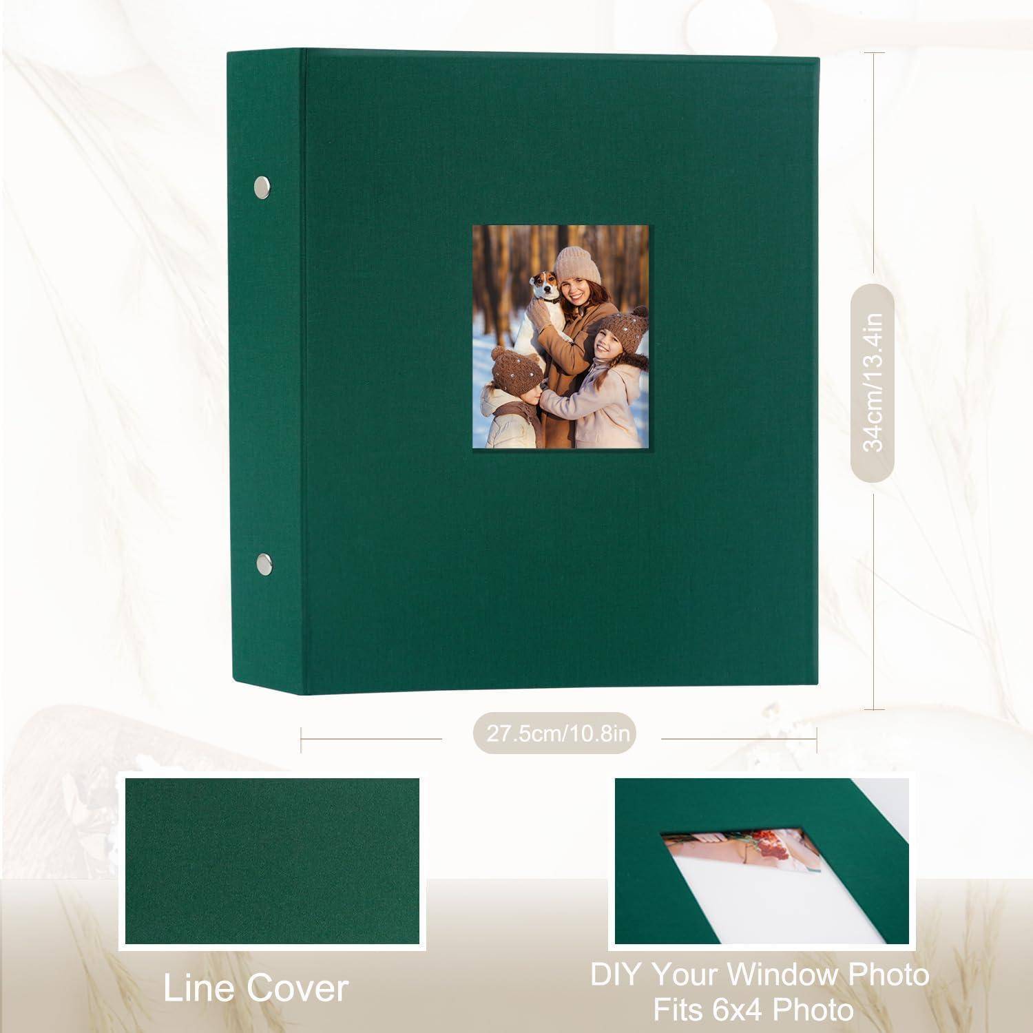 Fotoalbum Einsteckalbum 10x15 400 Taschen 400 Pockets Dunkelgrün